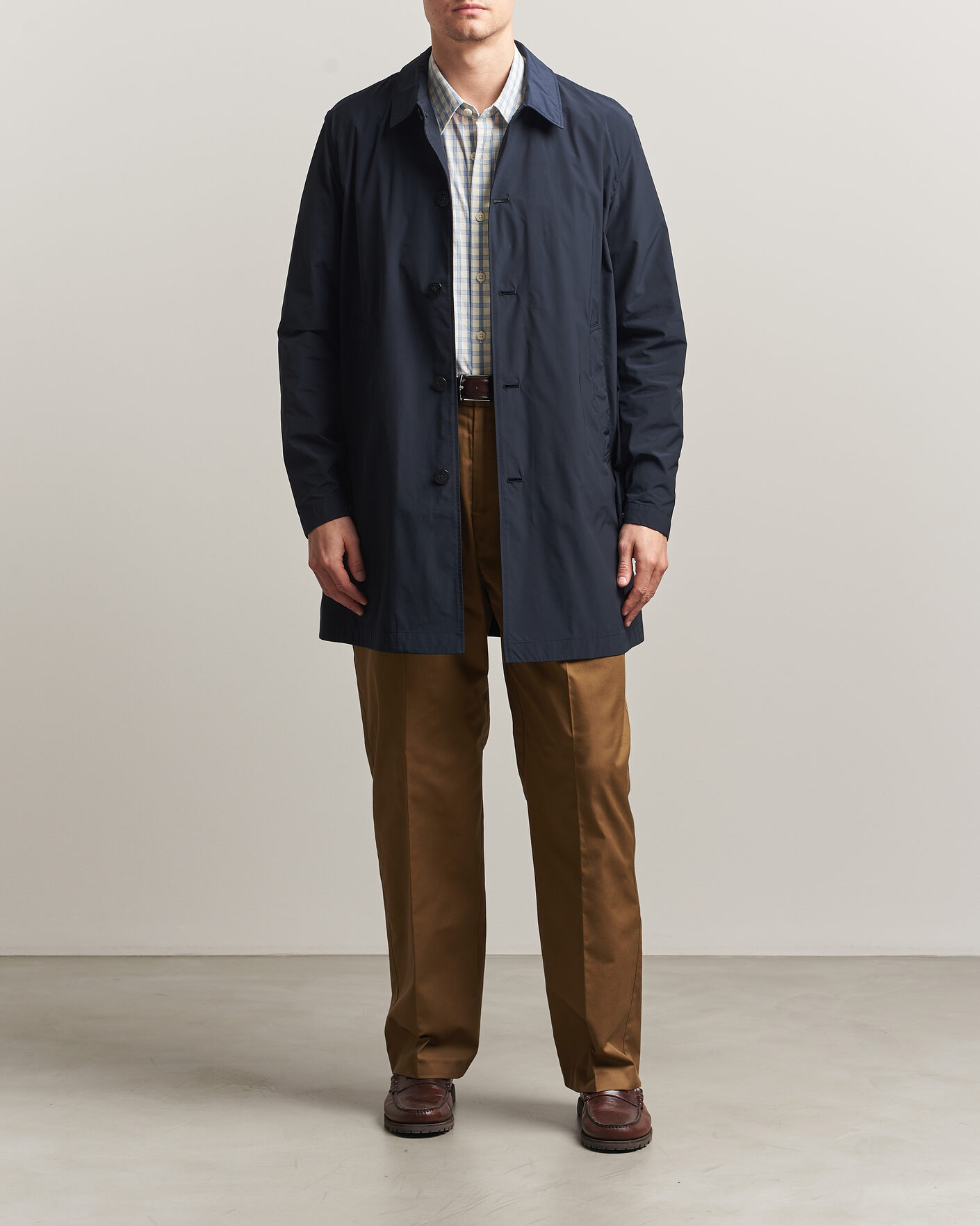 Uomini | Giacche | Woolrich | Urban Nylon Water Repelent Carcoat Melton Blue