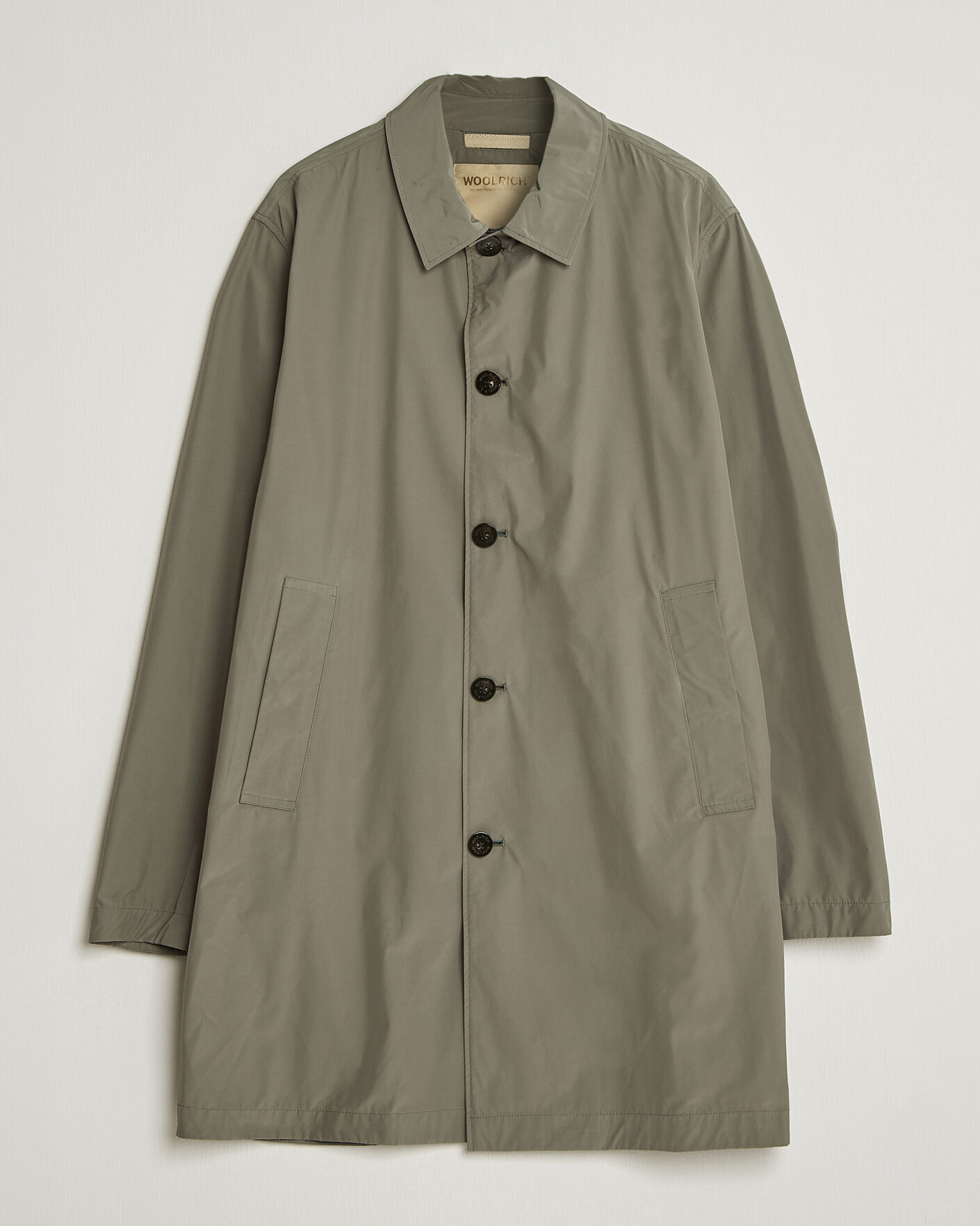 Uomini | Giacche | Woolrich | Urban Nylon Water Repelent Carcoat Smokey Olive