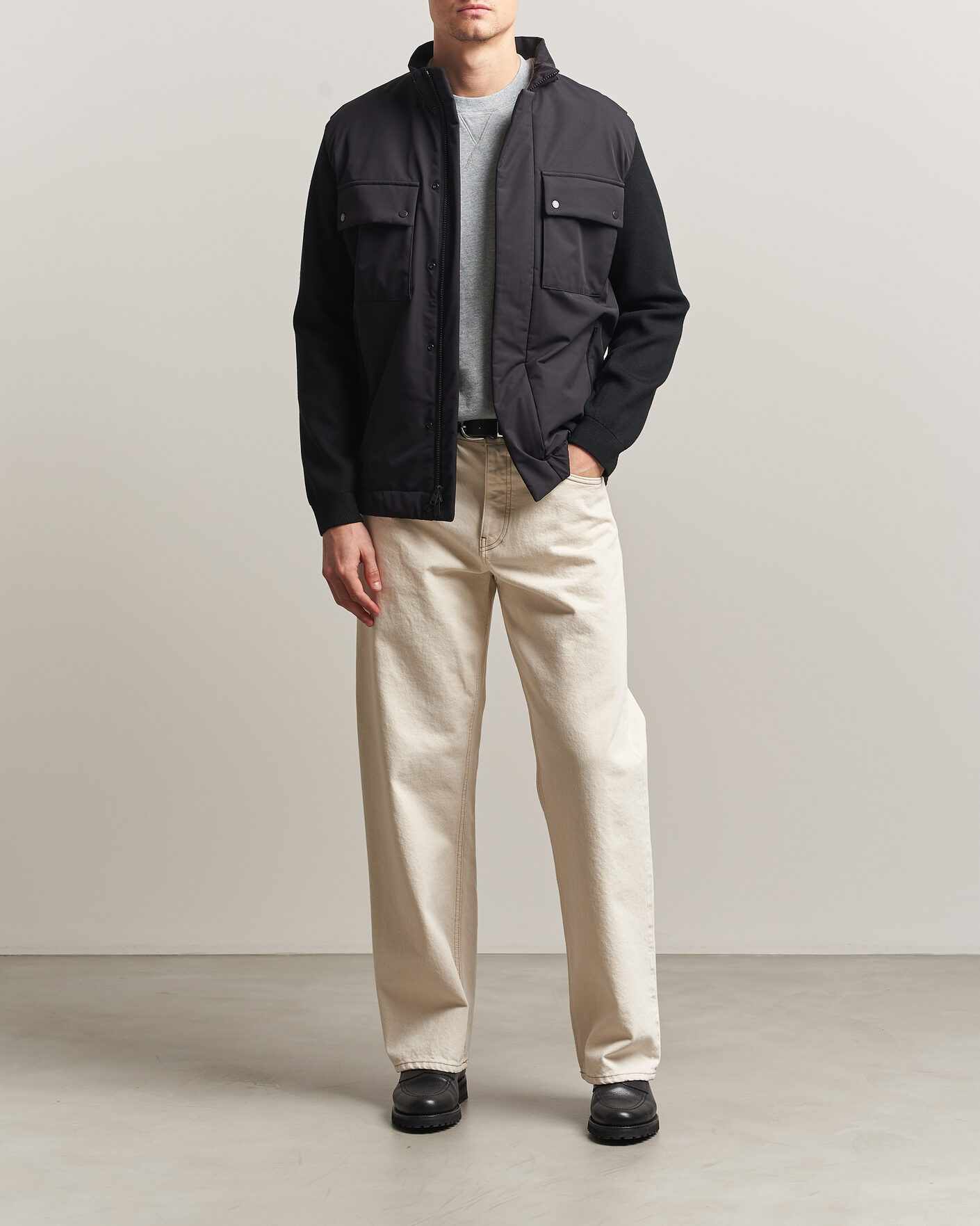 Uomini | Giacche | Woolrich | Two Layers Hybrid Jacket Black