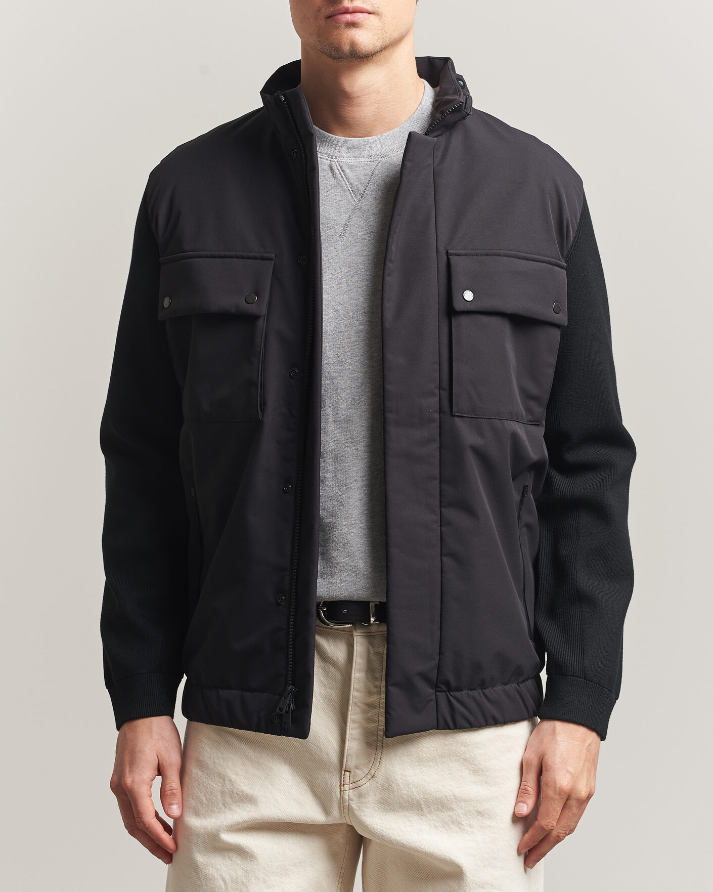 Uomini | Giacche | Woolrich | Two Layers Hybrid Jacket Black