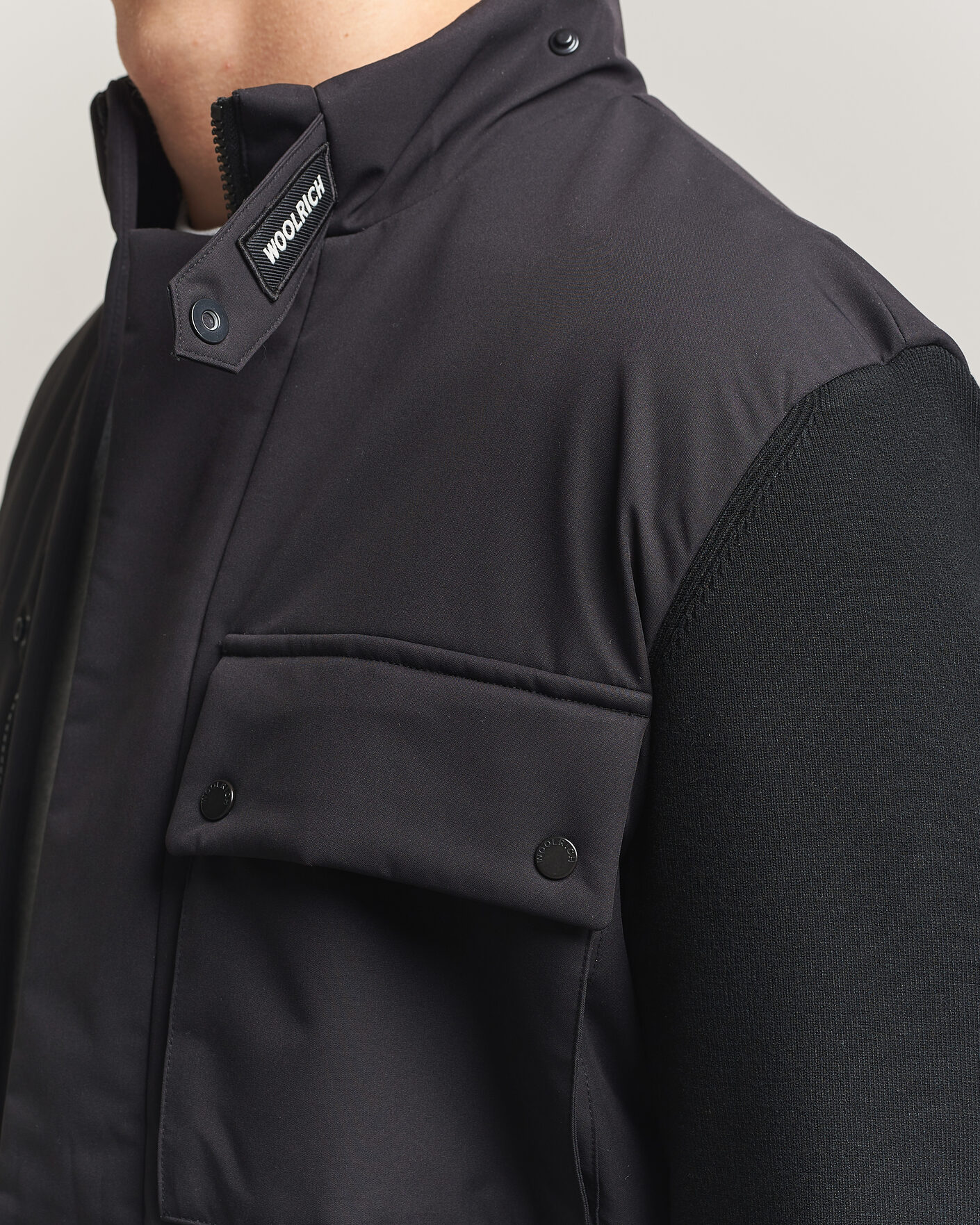 Uomini | Giacche | Woolrich | Two Layers Hybrid Jacket Black