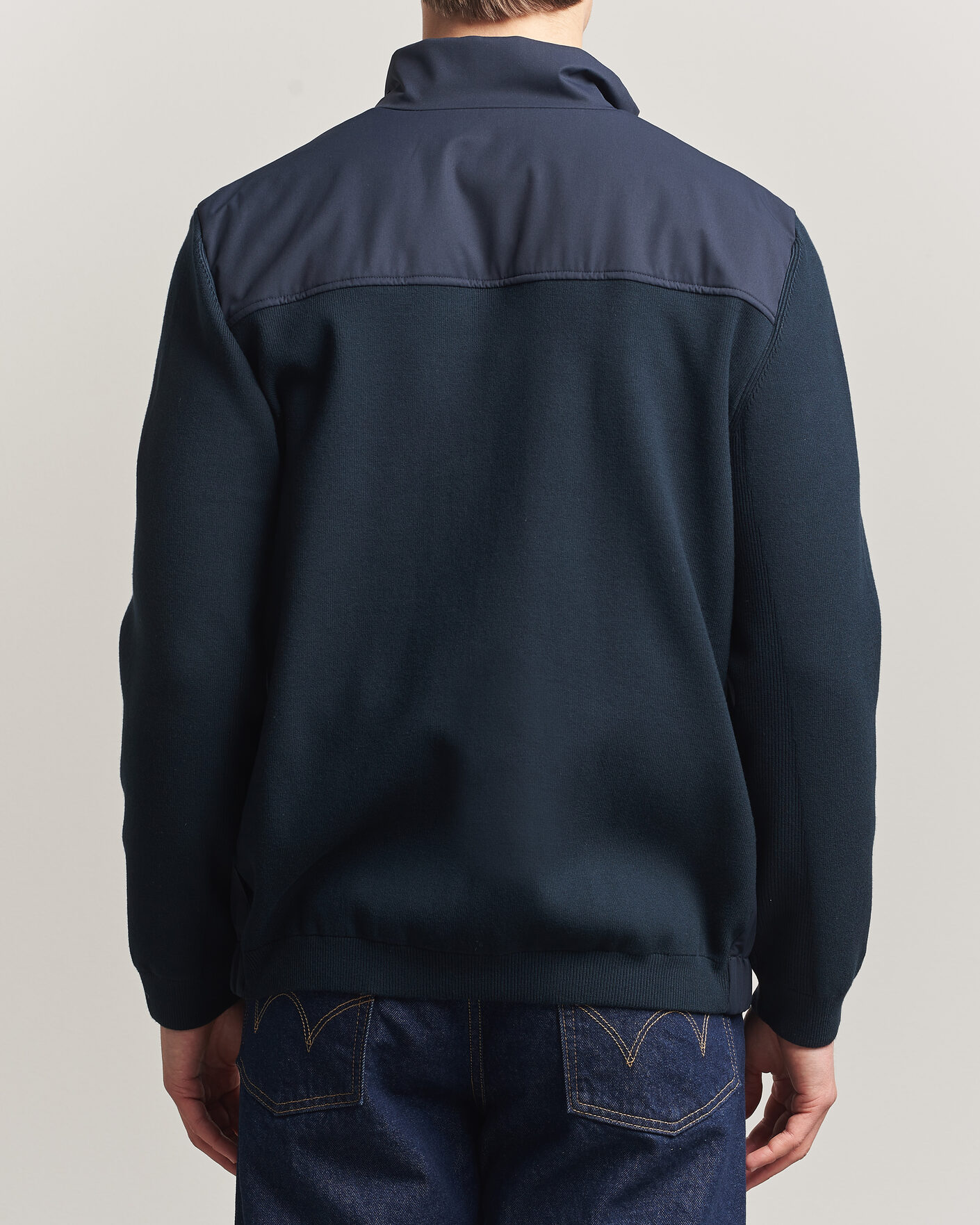 Uomini | Giacche | Woolrich | Two Layers Hybrid Jacket Melton Blue