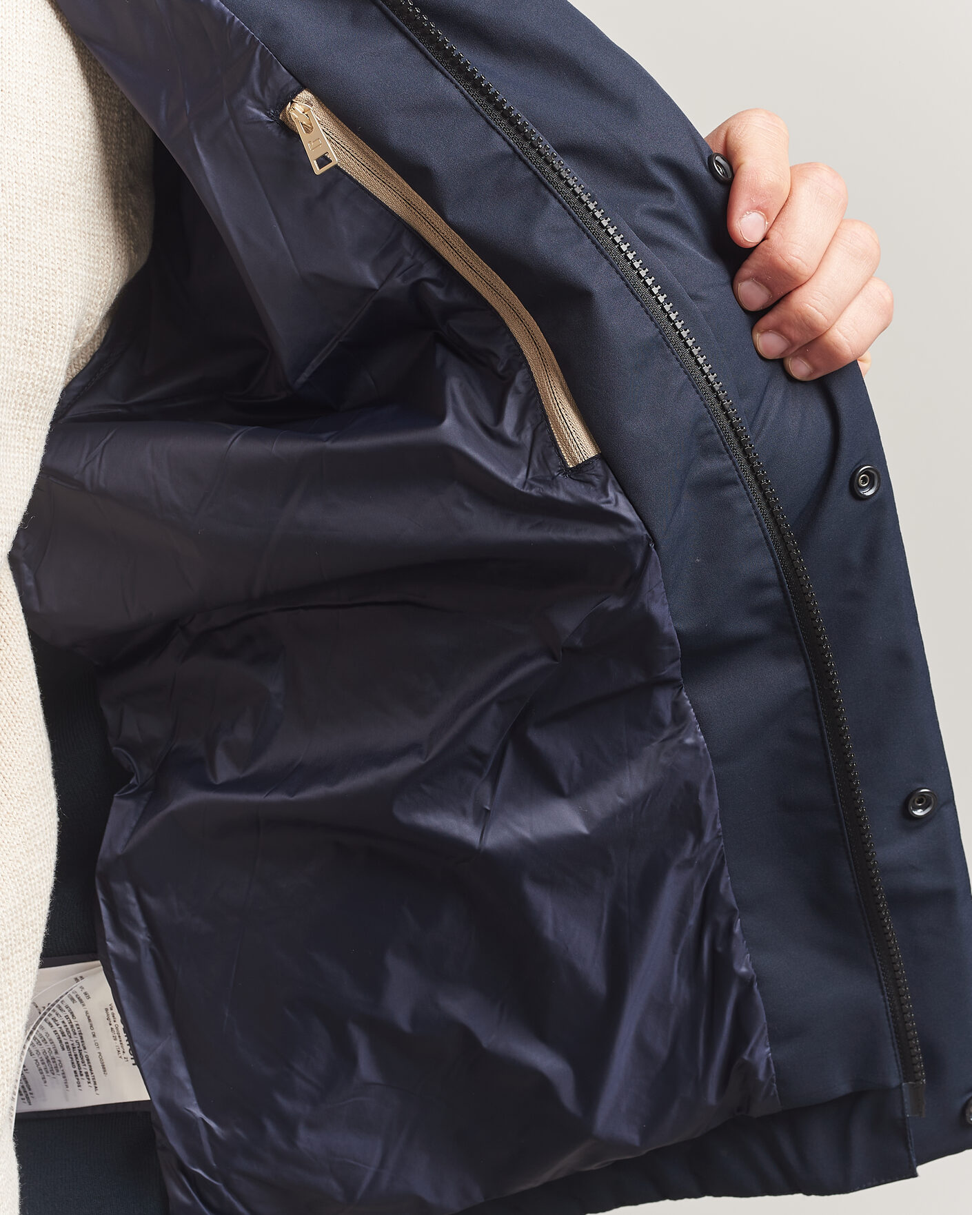 Uomini | Giacche | Woolrich | Two Layers Hybrid Jacket Melton Blue