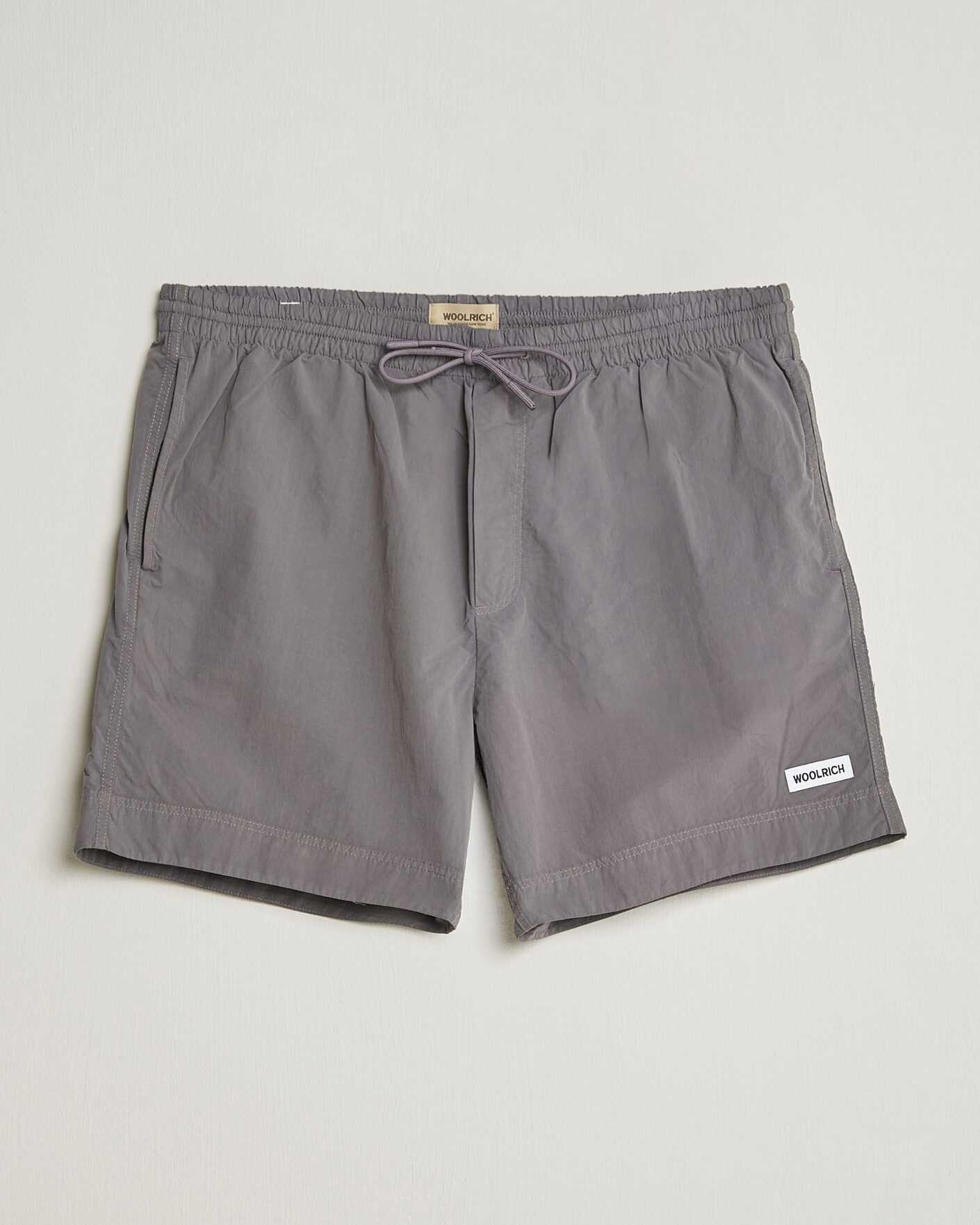 Uomini | Costumi da bagno | Woolrich | Solid Garment Dyed Swimshorts Chark