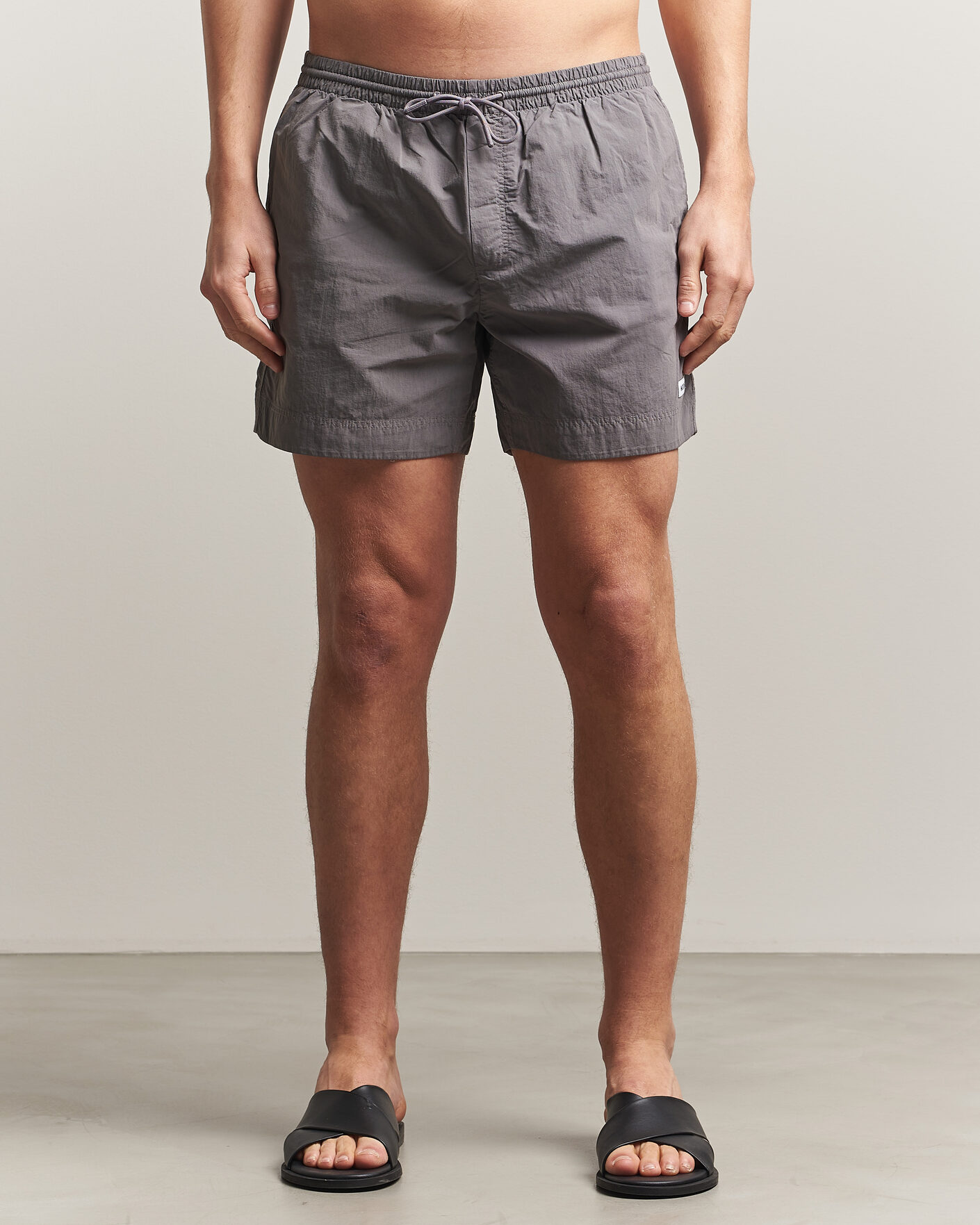 Uomini | Costumi da bagno | Woolrich | Solid Garment Dyed Swimshorts Chark