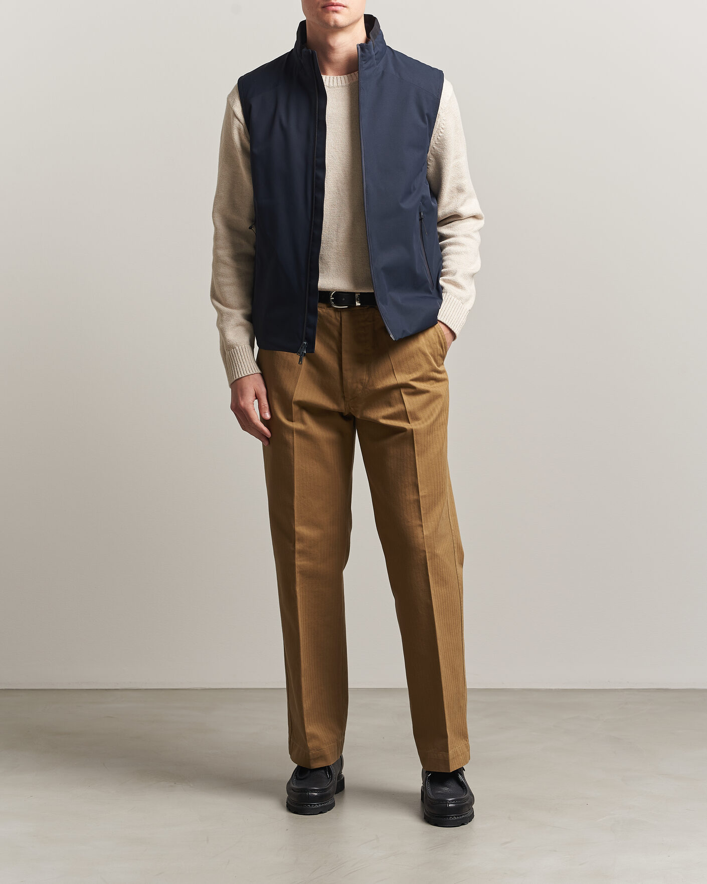 Uomini | Gilet | Woolrich | Two Layer Sailing Vest Melton Blue