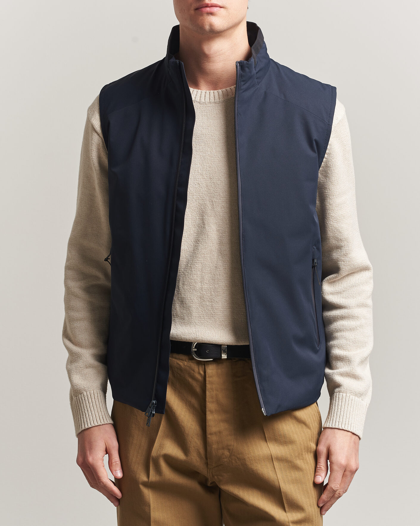 Uomini | Gilet | Woolrich | Two Layer Sailing Vest Melton Blue