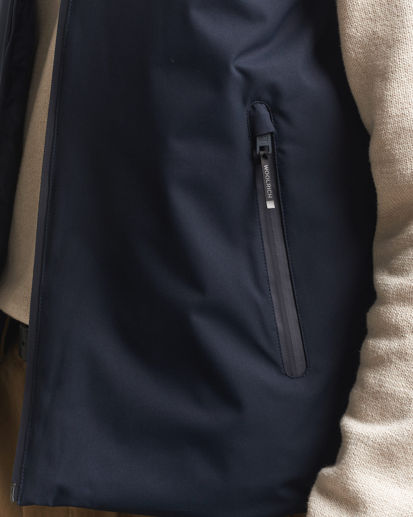 Uomini | Gilet | Woolrich | Two Layer Sailing Vest Melton Blue