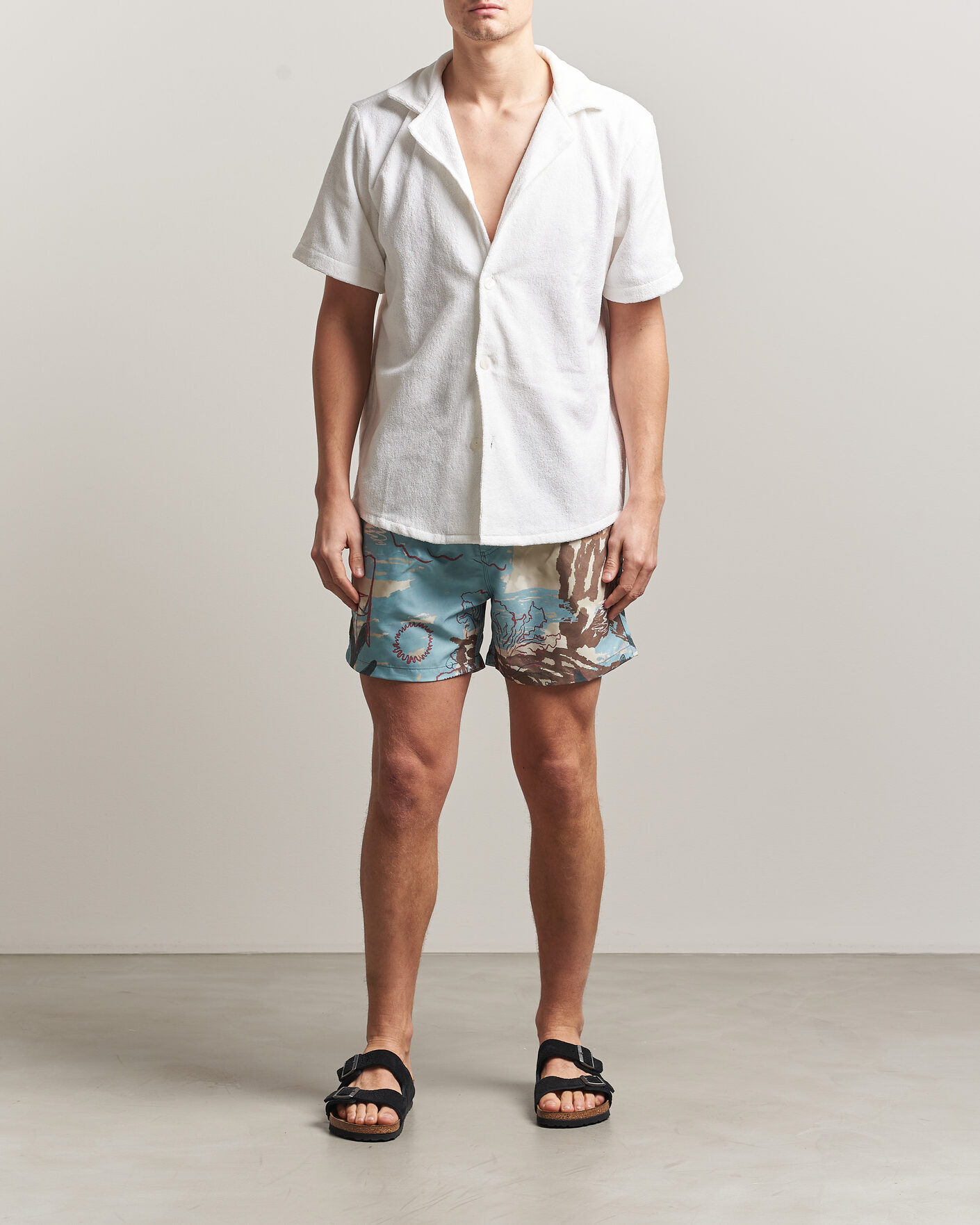 Uomini | Costumi da bagno | OAS | Printed Swimshorts Montara