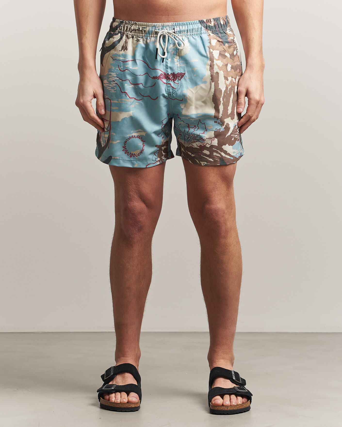 Uomini | Costumi da bagno | OAS | Printed Swimshorts Montara