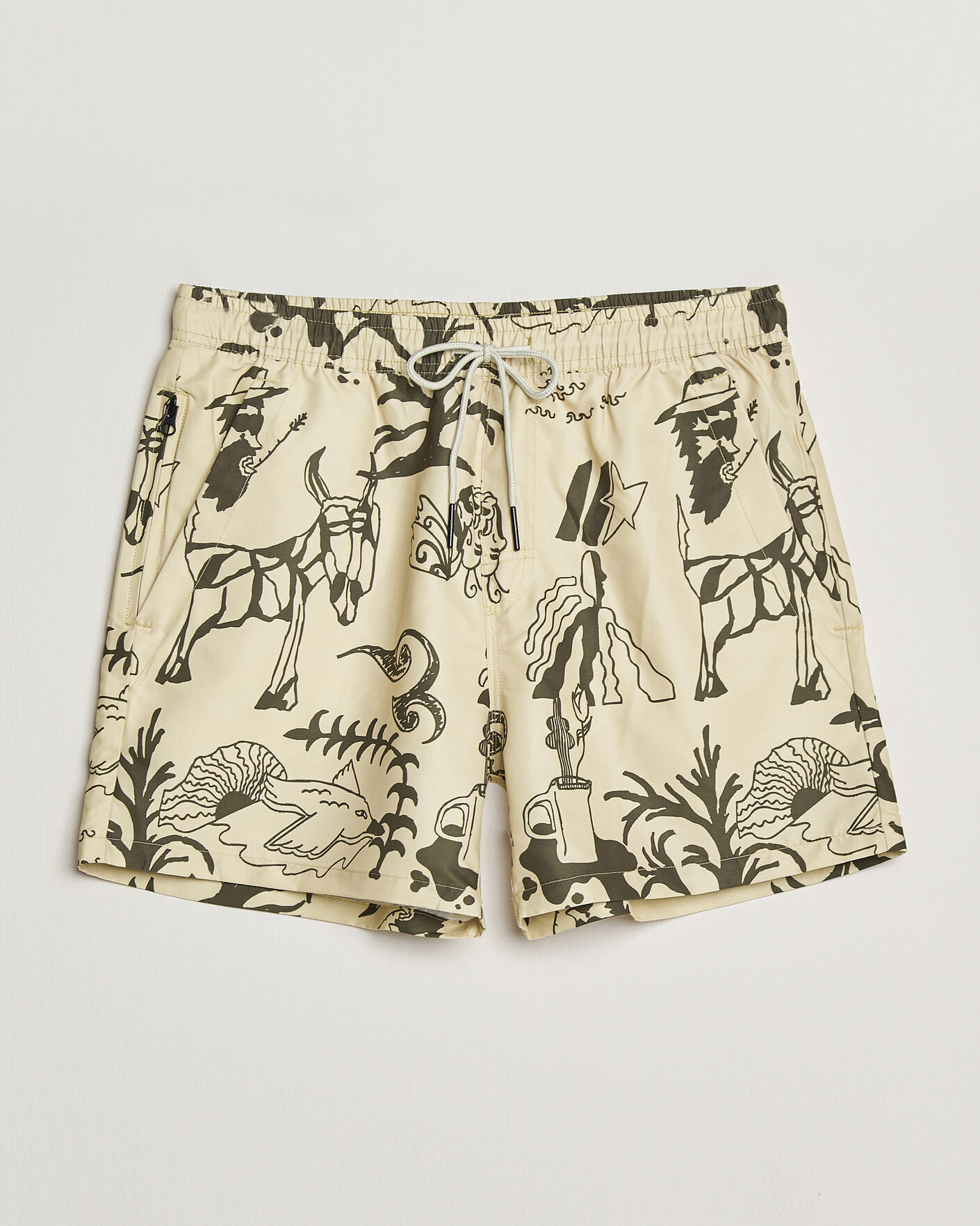 Uomini | Costumi da bagno | OAS | Printed Swimshorts Poplan