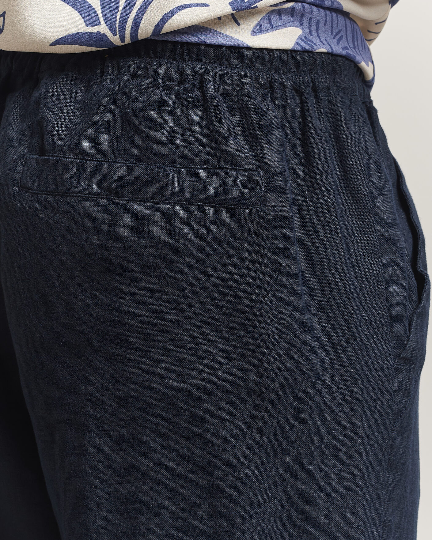 Uomini | Pantaloni | OAS | Nino Linen Pants Navy