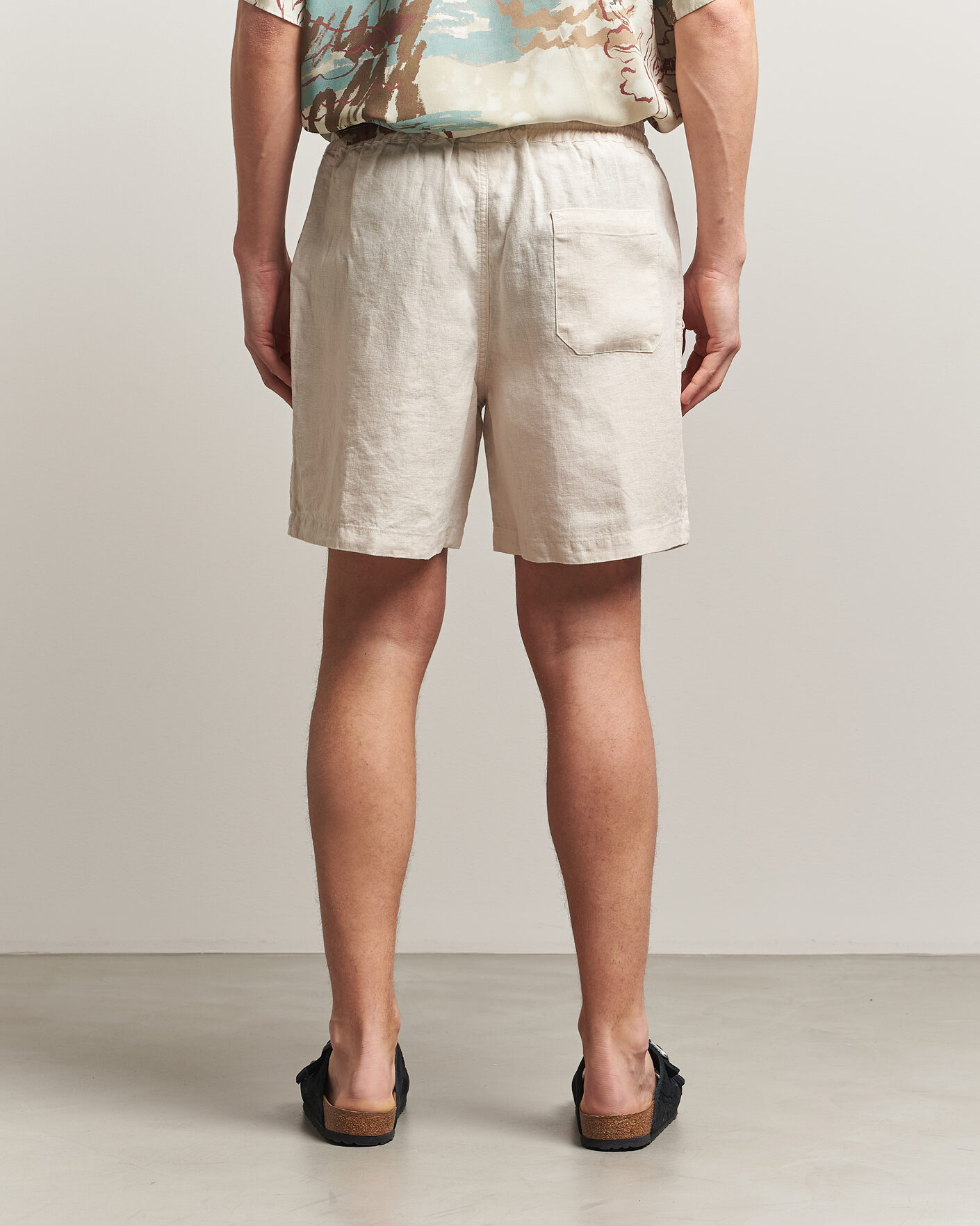 Uomini | Pantaloncini | OAS | Porto Linen Shorts Beige