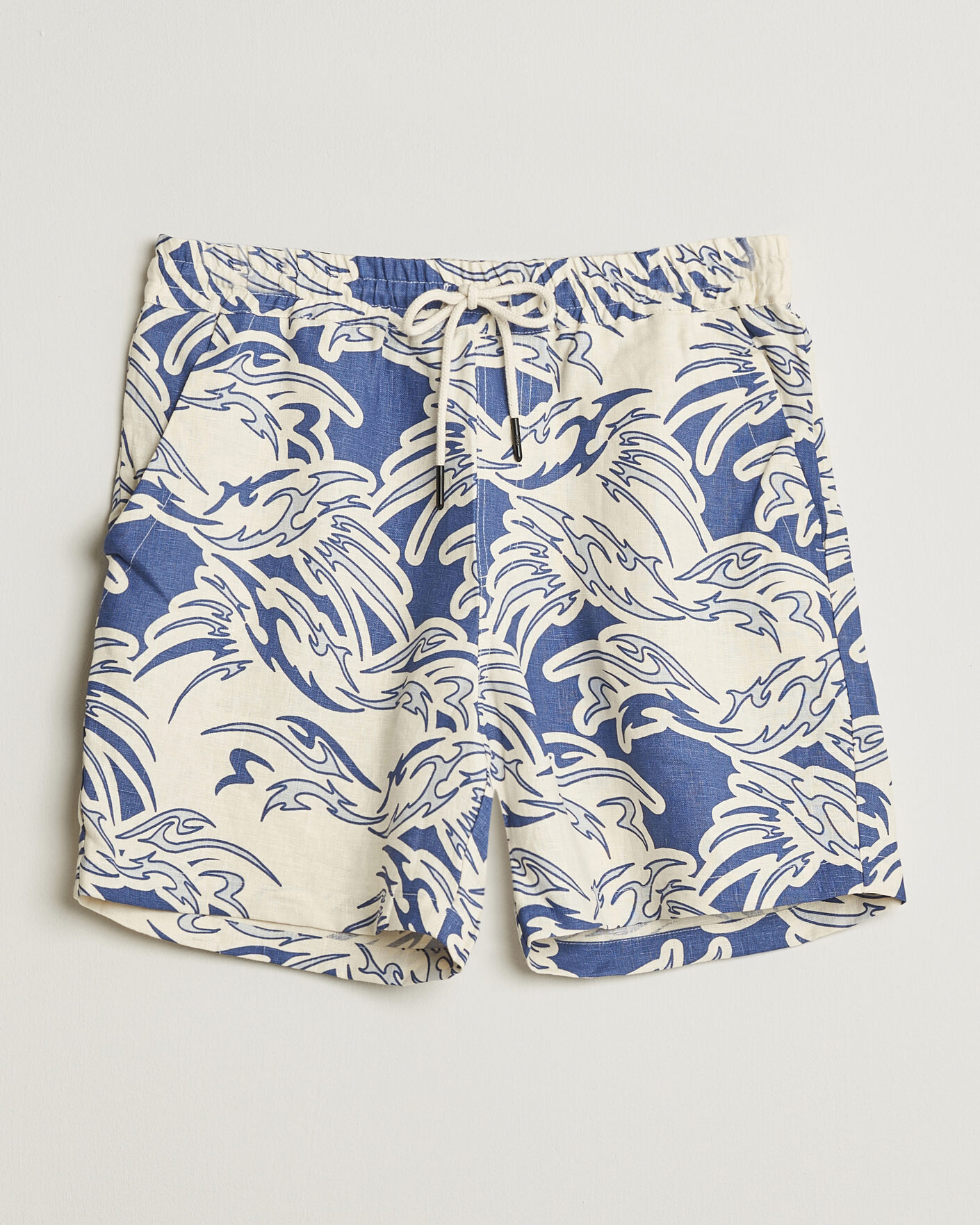 Uomini | Pantaloncini | OAS | Porto Linen Shorts Rogue Blue