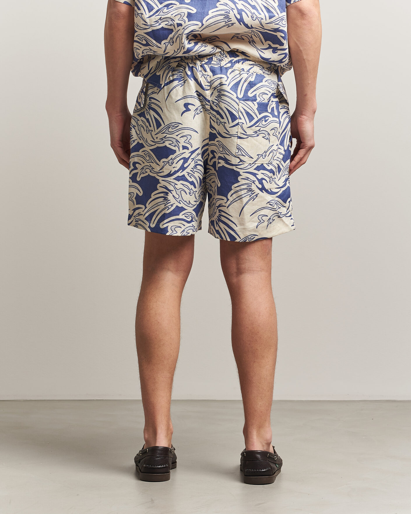 Uomini | Pantaloncini | OAS | Porto Linen Shorts Rogue Blue