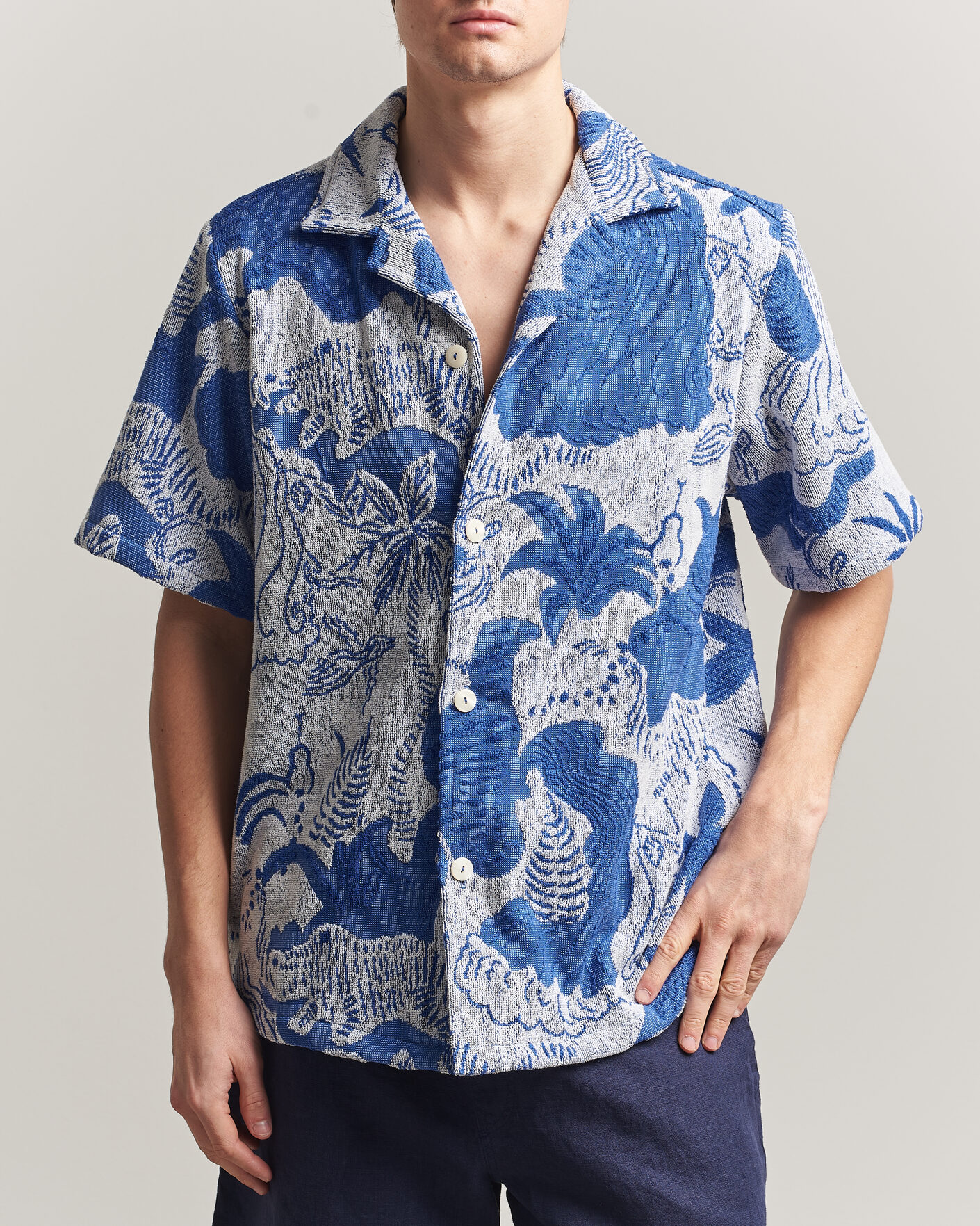Uomini | Camicie | OAS | Cuba Short Sleeve Shirt Mystea