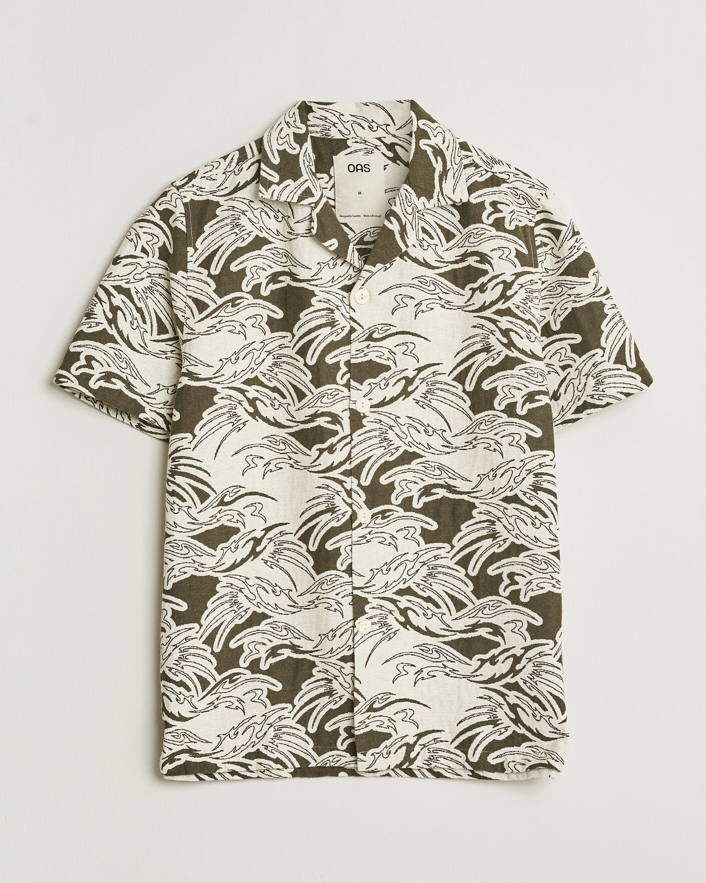 Uomini | Camicie | OAS | Cuba Short Sleeve Shirt Rouge Ecru