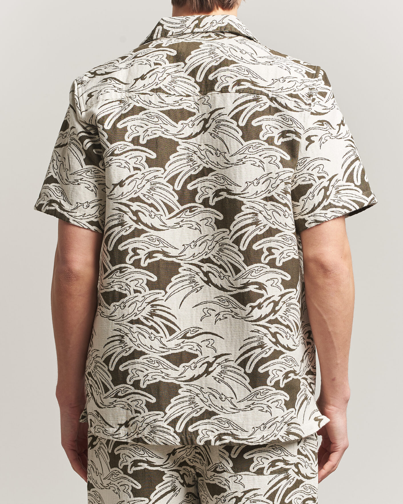 Uomini | Camicie | OAS | Cuba Short Sleeve Shirt Rouge Ecru