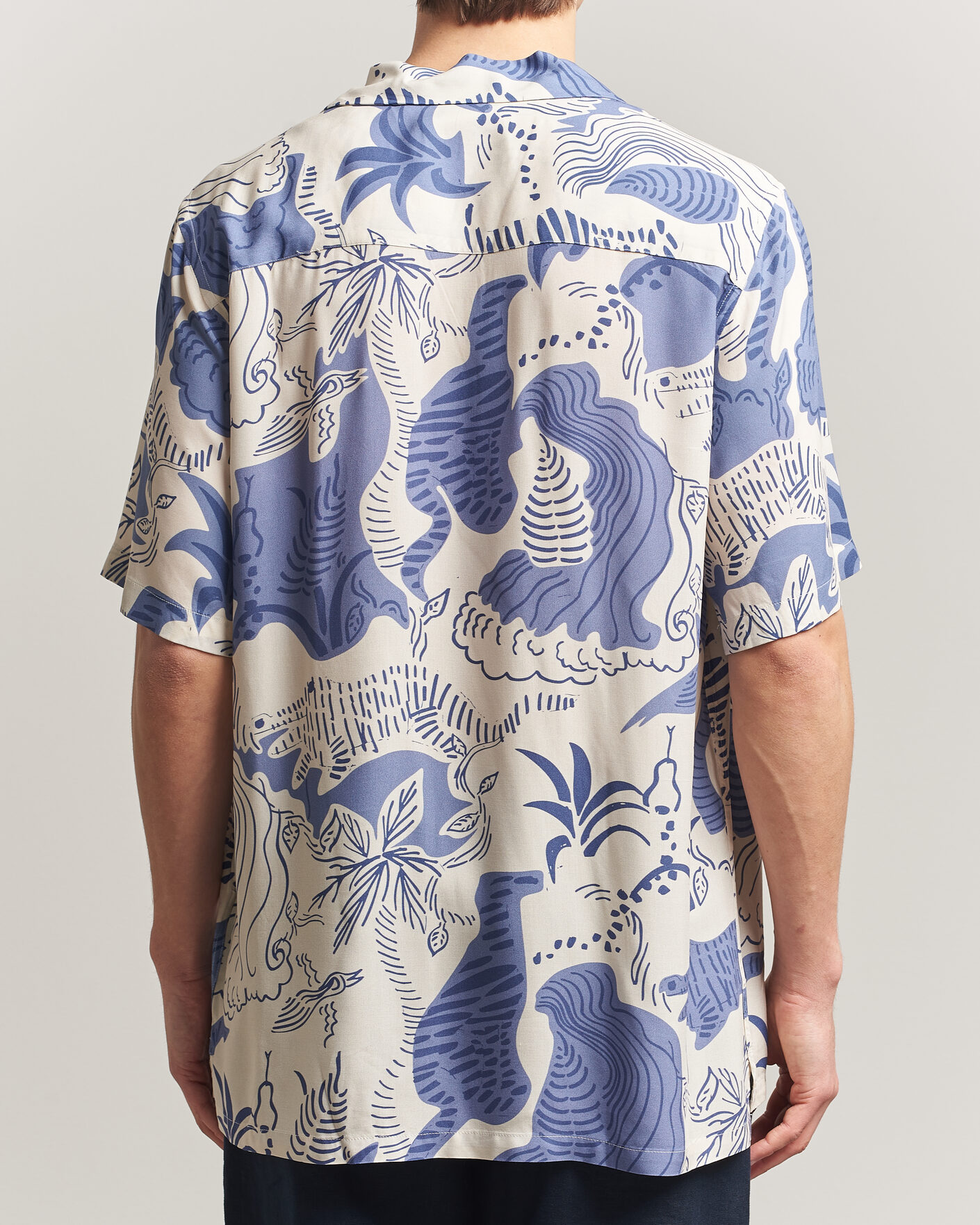 Uomini | Camicie | OAS | Rocco Viscose Short Sleeve Shirt Mystea