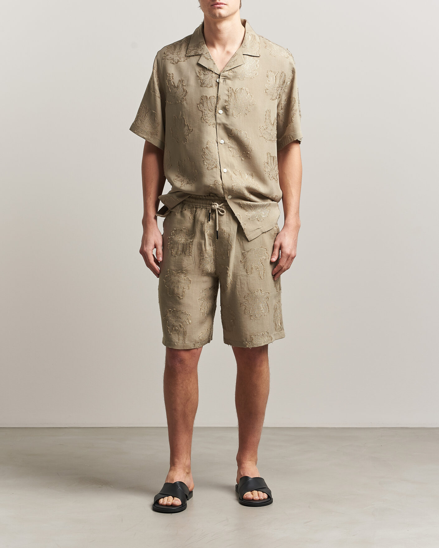 Uomini | Camicie | OAS | Rocco Lyocell Short Sleeve Shirt Palmoza