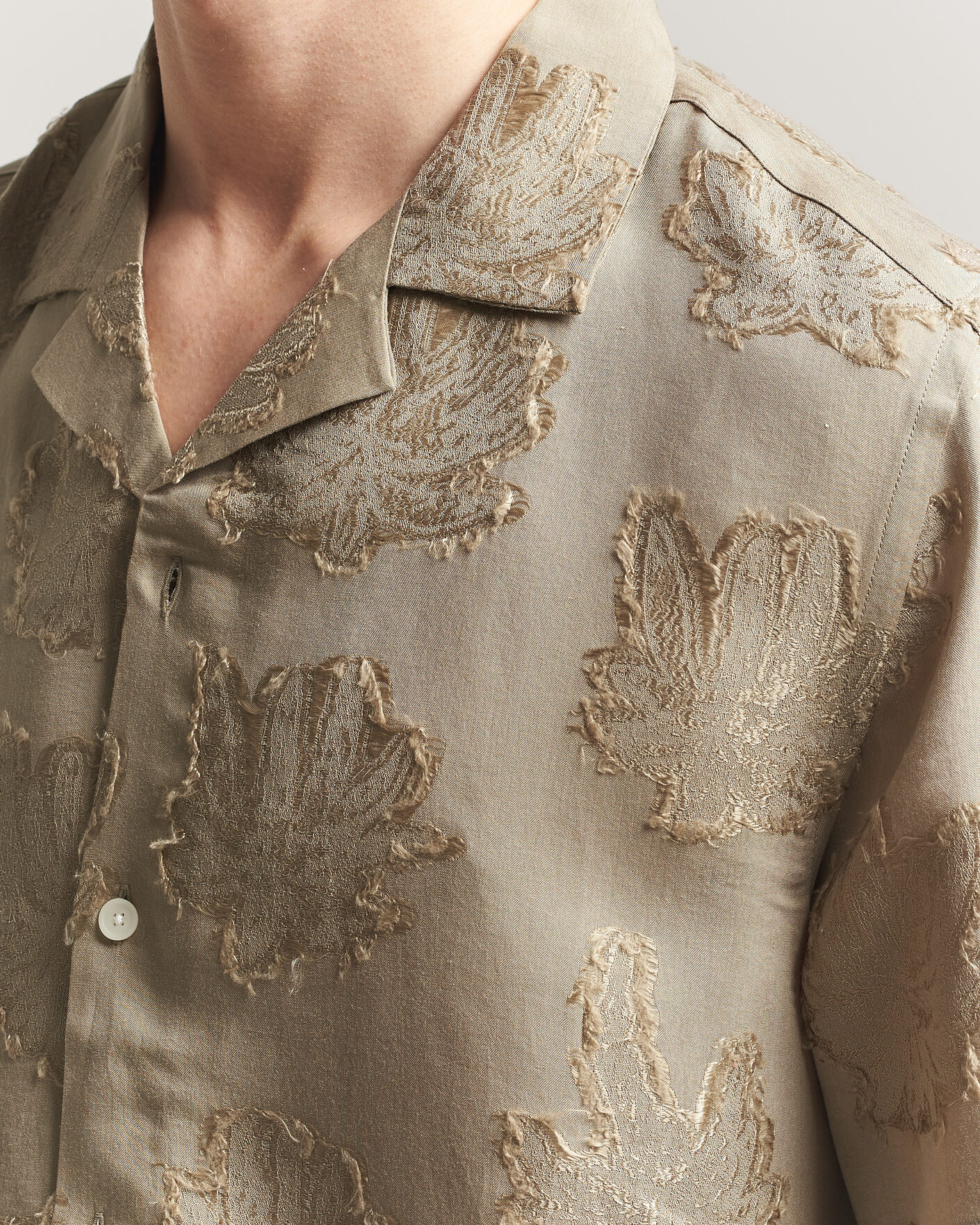 Uomini | Camicie | OAS | Rocco Lyocell Short Sleeve Shirt Palmoza