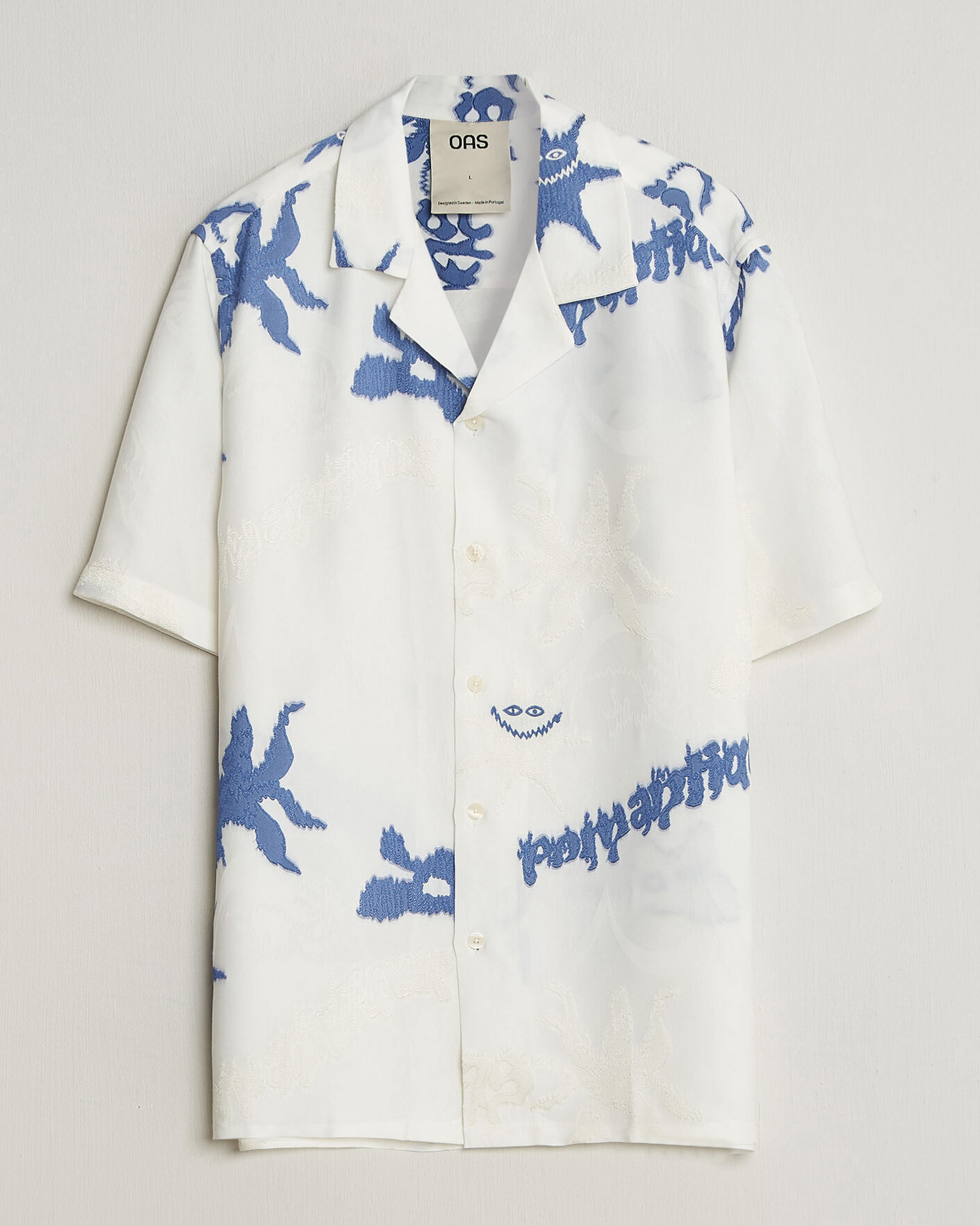 Uomini | Camicie | OAS | Rocco Lyocell Mix Short Sleeve Shirt Romantique
