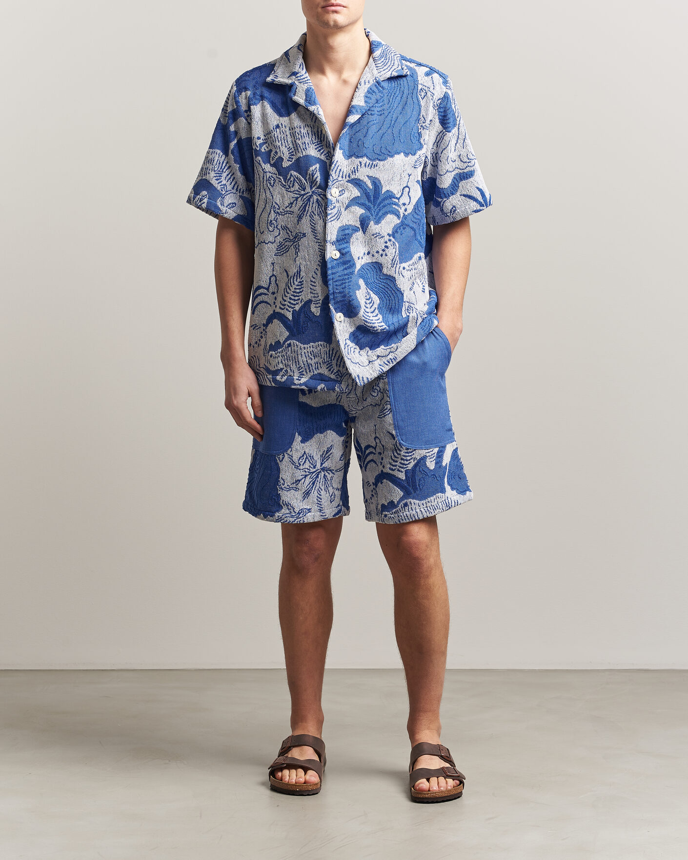 Uomini | Pantaloncini | OAS | Nicola Cotton Net Shorts Mystea