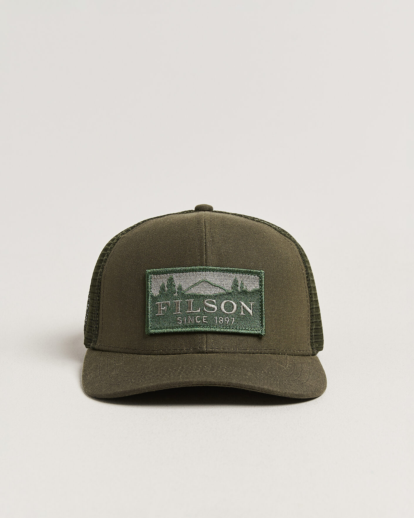 Uomini | Cappelli & Berretti | Filson | Scenic Waxed Logger Mesh Cap Otter Green