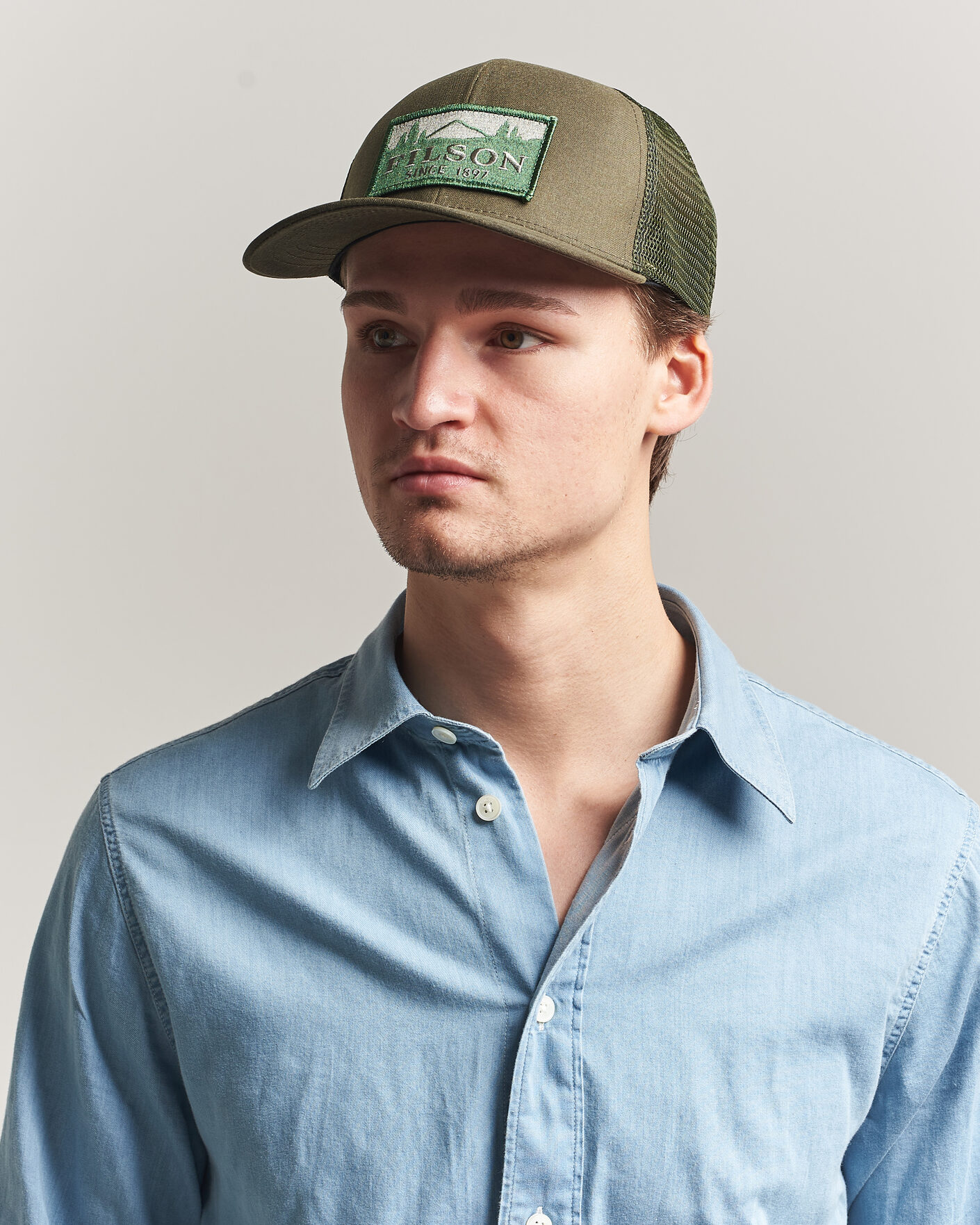 Uomini | Cappelli & Berretti | Filson | Scenic Waxed Logger Mesh Cap Otter Green