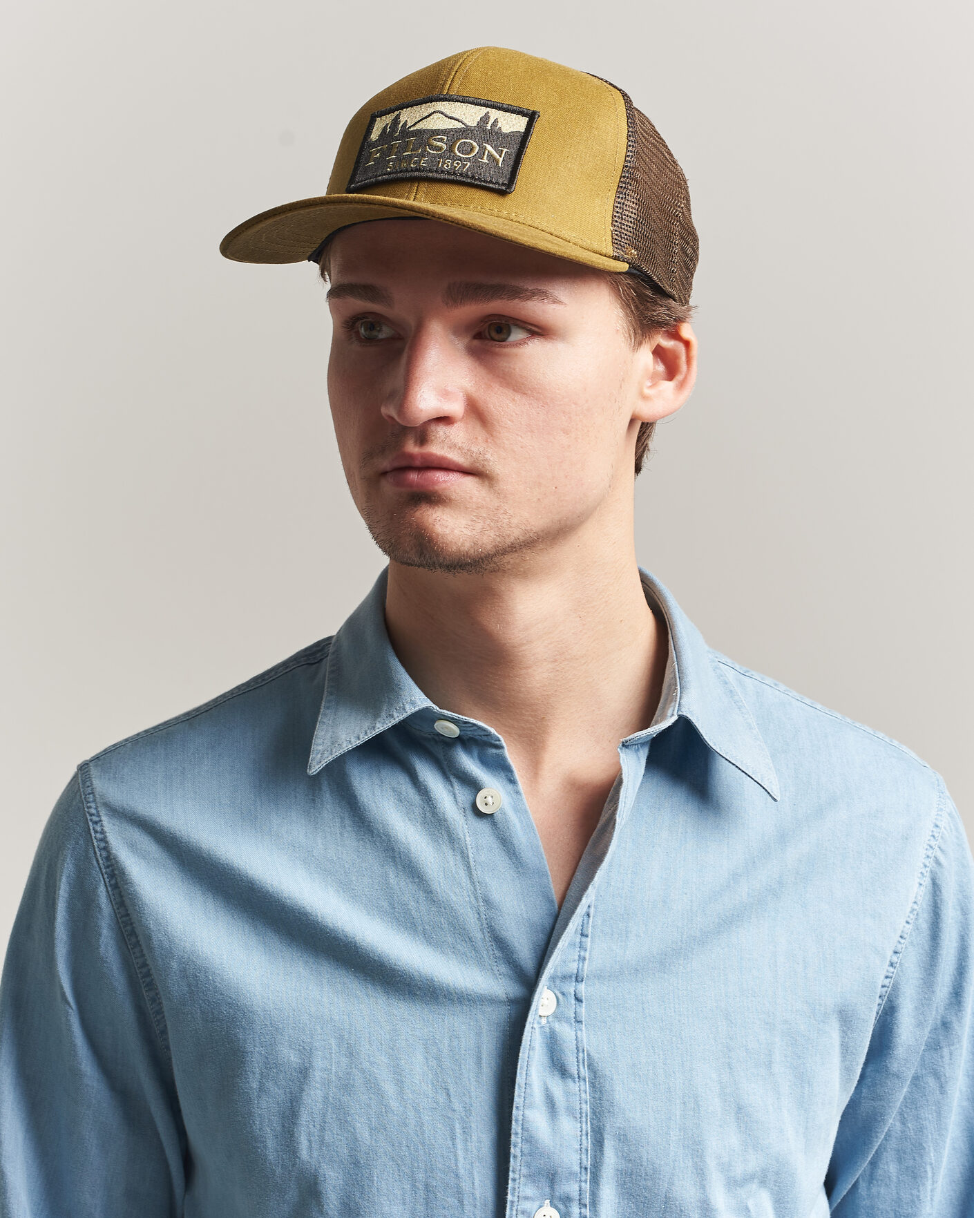 Uomini | Cappelli & Berretti | Filson | Scenic Waxed Logger Mesh Cap Dark Tan