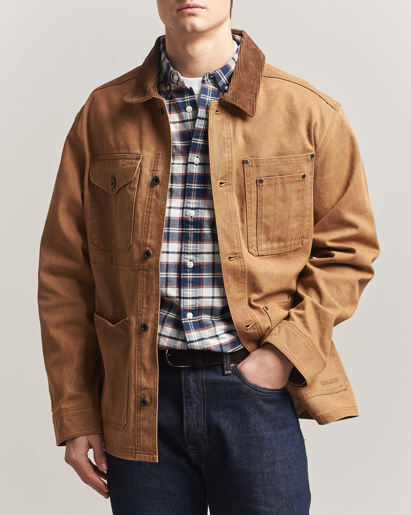 Uomini | Giacche | Filson | Rustic Canvas Barn Coat Whiskey