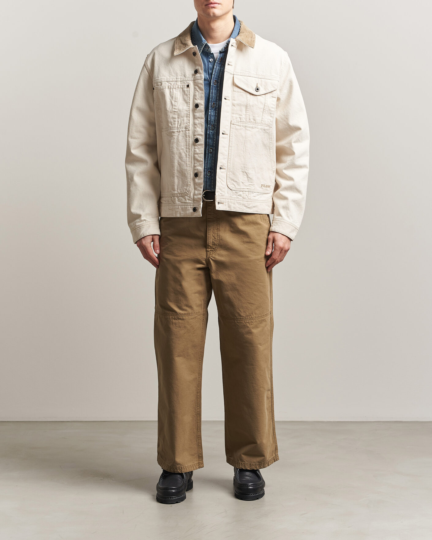 Uomini | Giacche | Filson | Rustic Canvas Short Cruiser Natural Seed
