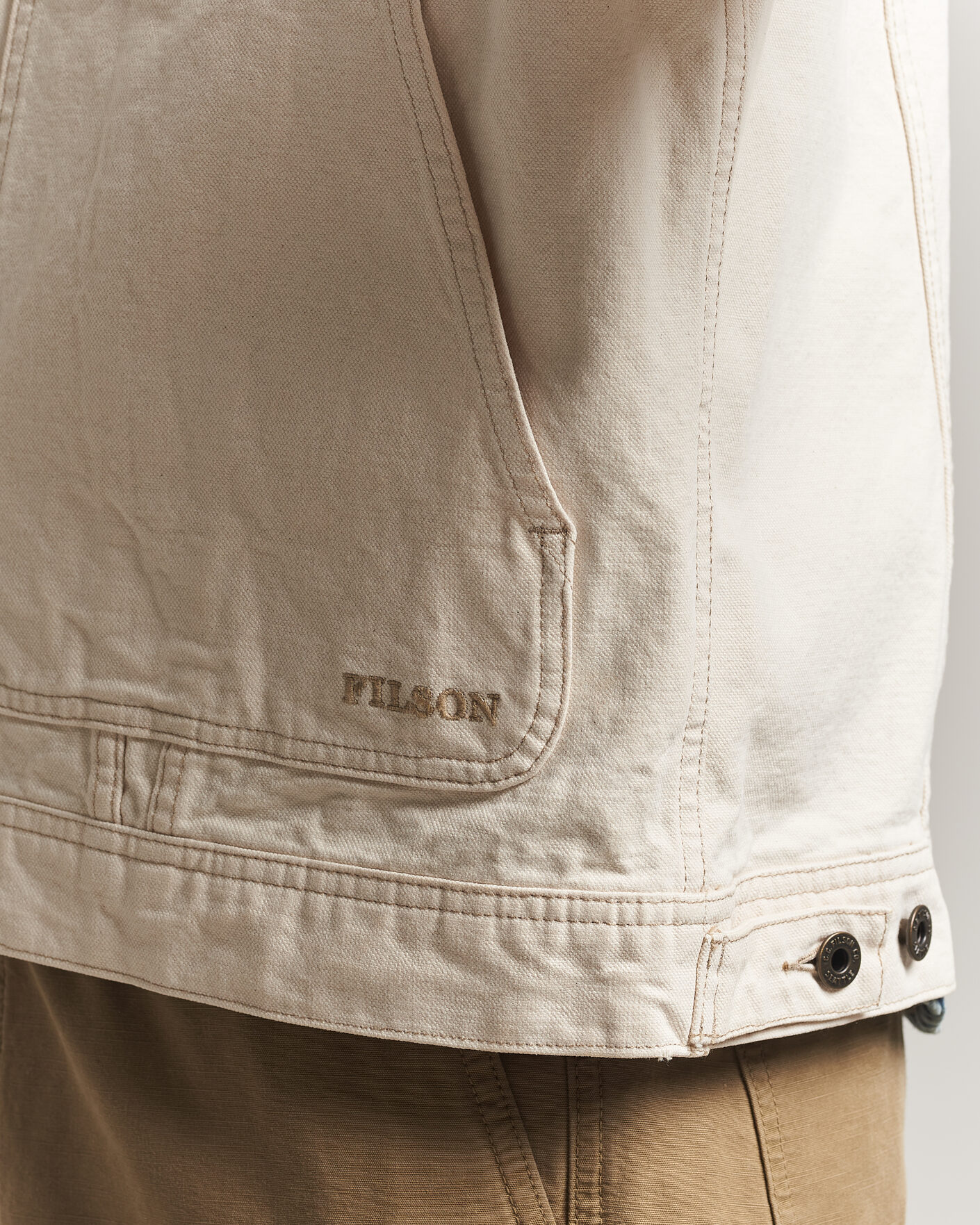 Uomini | Giacche | Filson | Rustic Canvas Short Cruiser Natural Seed