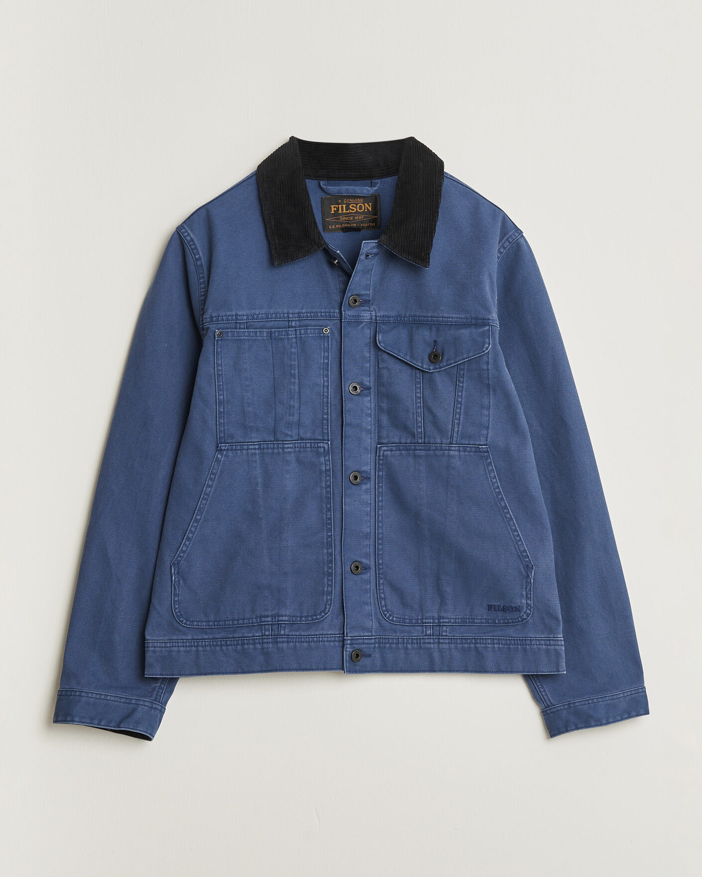 Uomini | Giacche | Filson | Rustic Canvas Short Cruiser Indigo