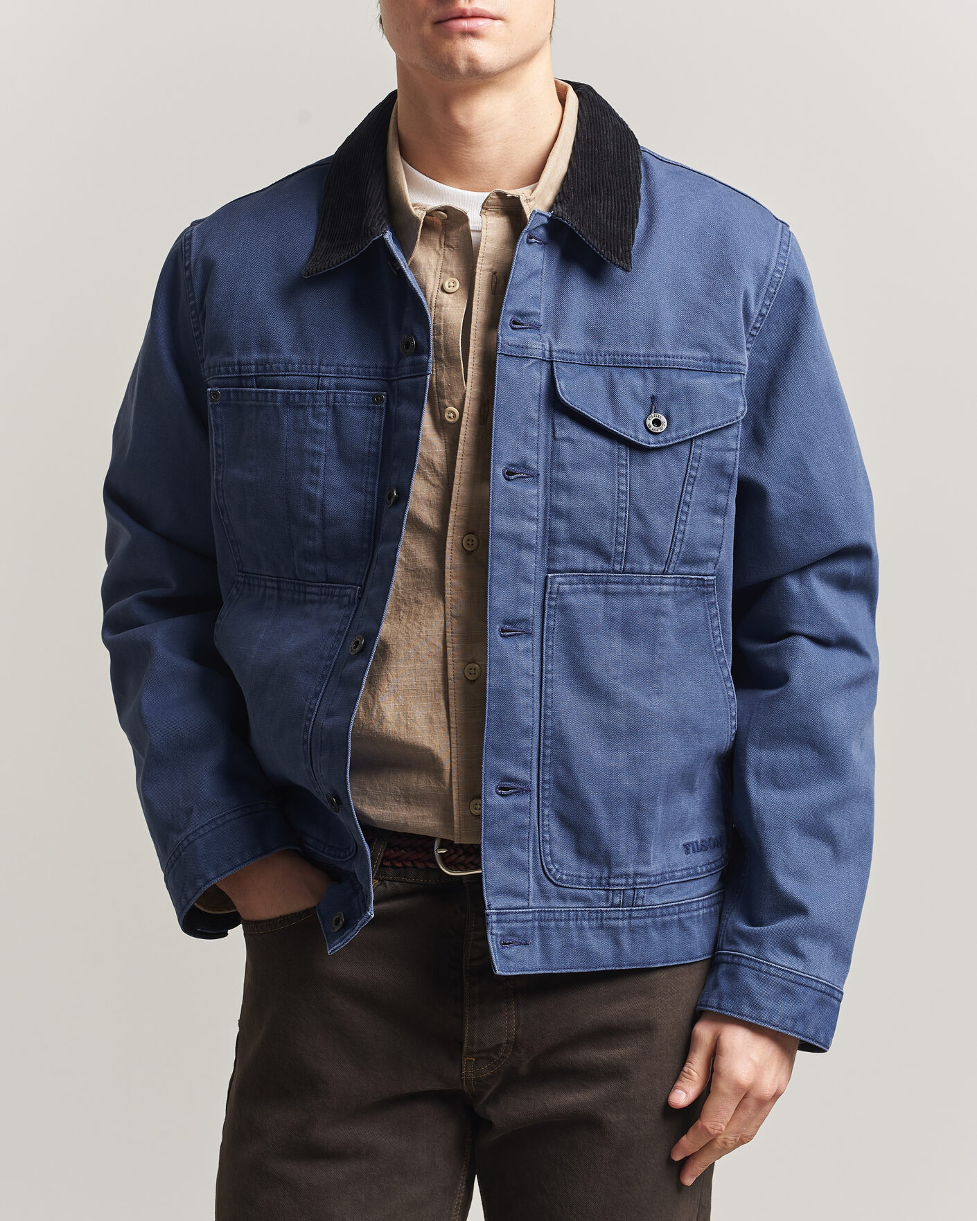 Uomini | Giacche | Filson | Rustic Canvas Short Cruiser Indigo