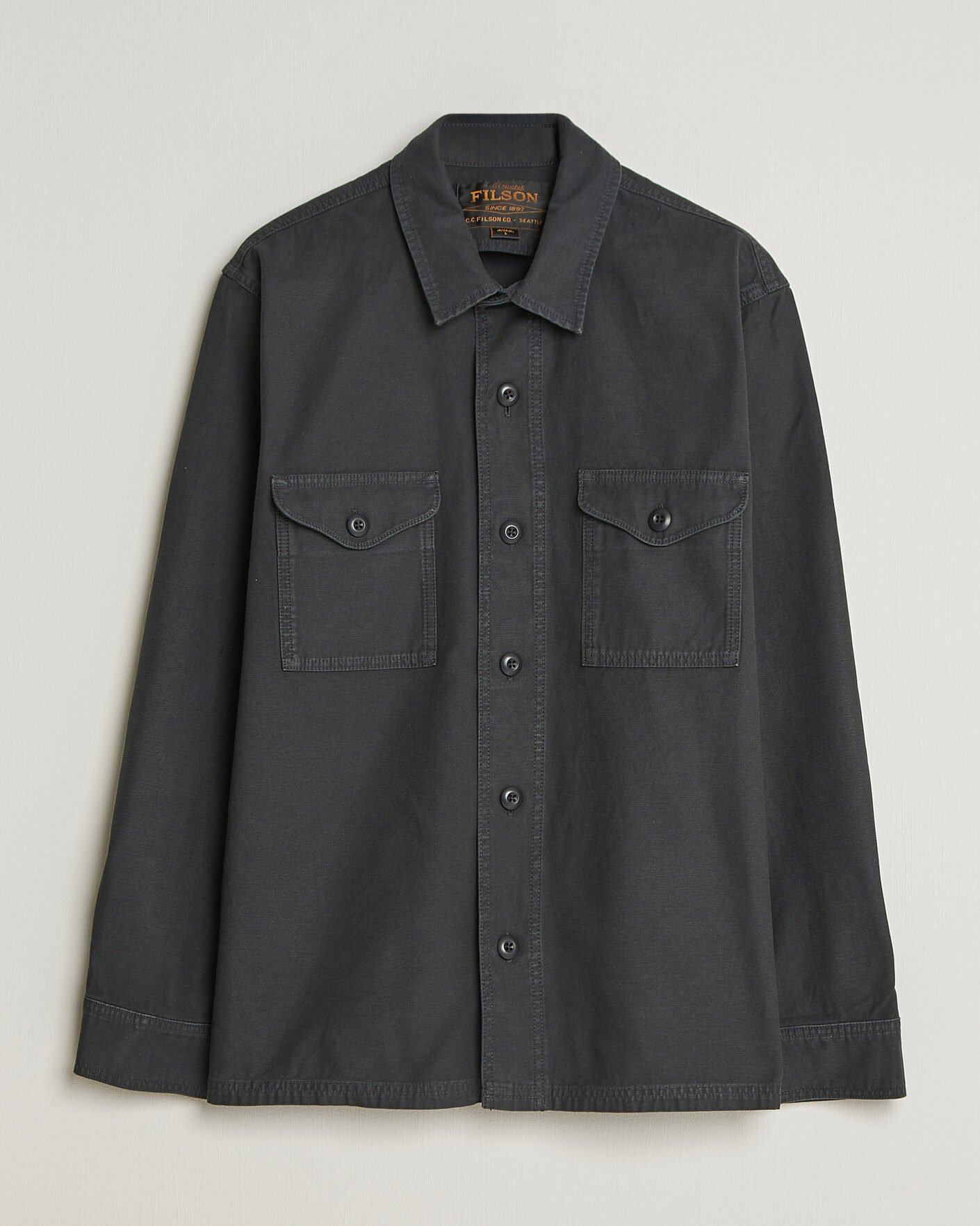 Uomini | Camicie | Filson | Reverse Sateen Jac-Shirt Washed Black