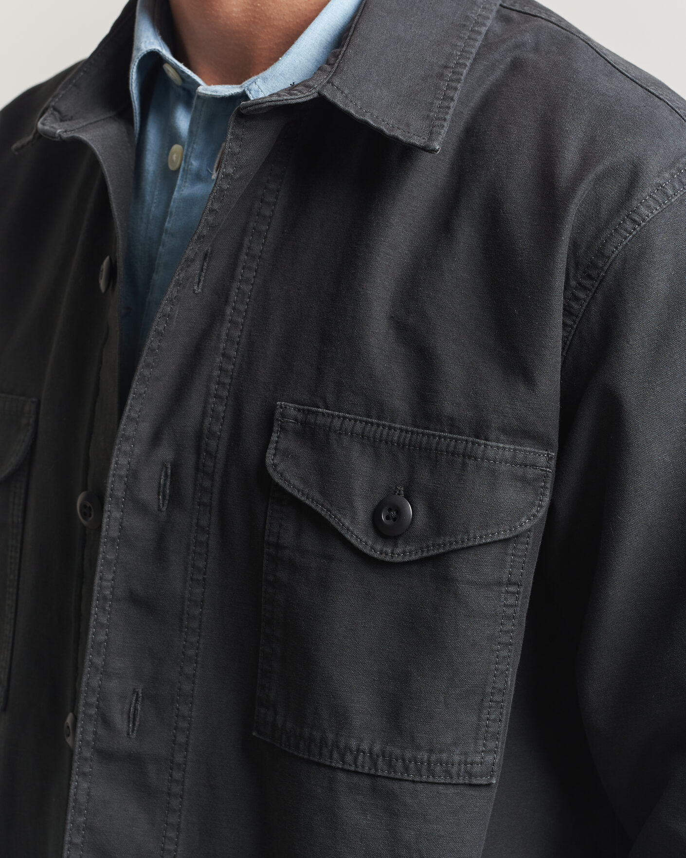 Uomini | Camicie | Filson | Reverse Sateen Jac-Shirt Washed Black