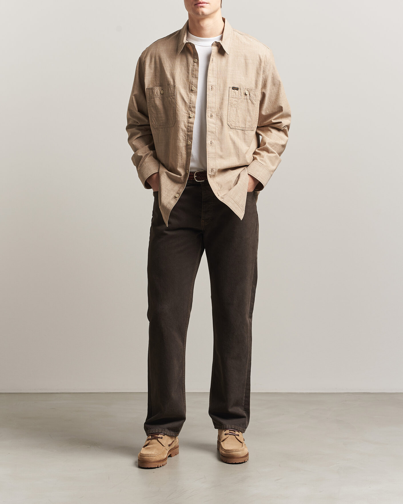 Uomini | Camicie | Filson | Chambray CPO Shirt Tan