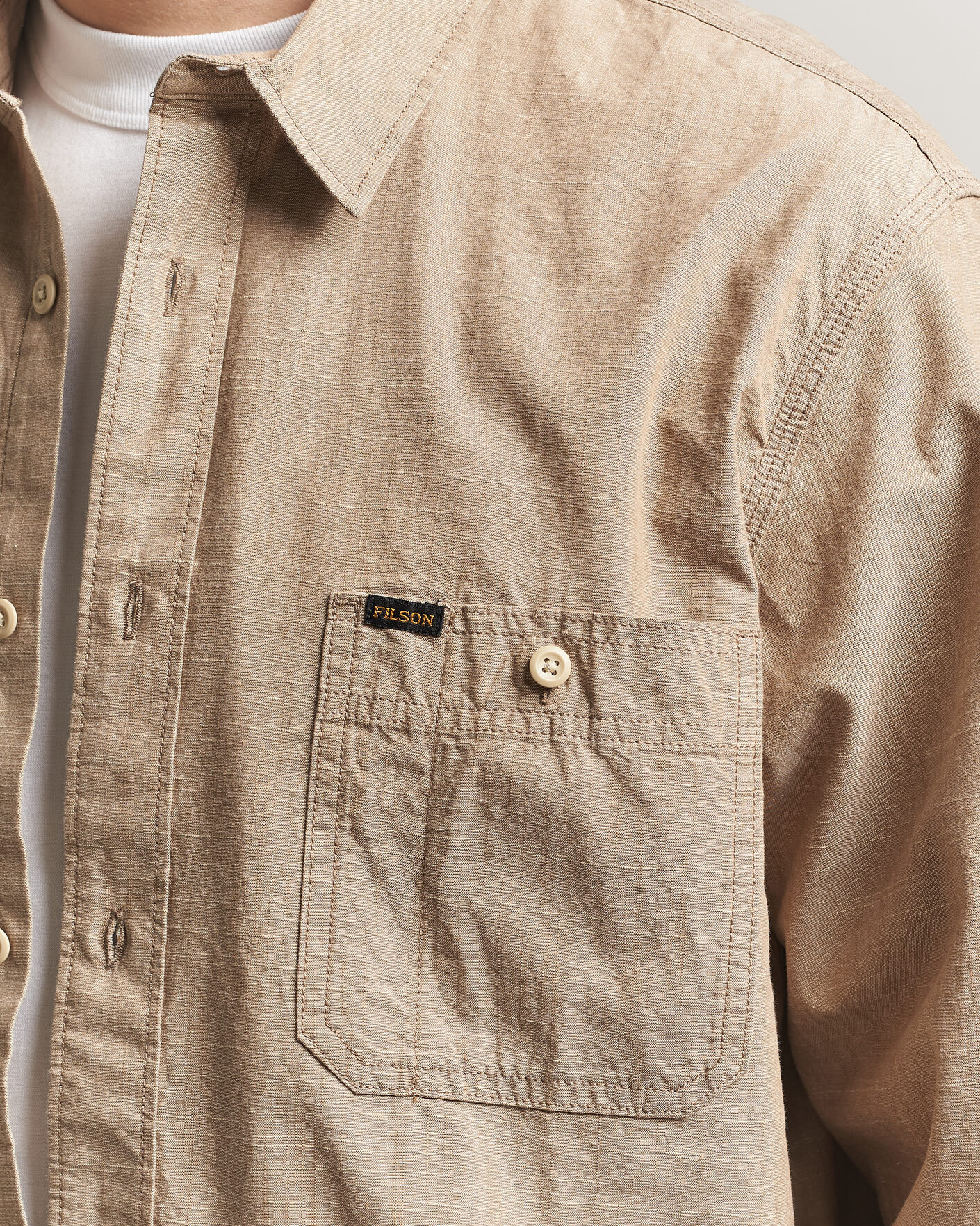 Uomini | Camicie | Filson | Chambray CPO Shirt Tan