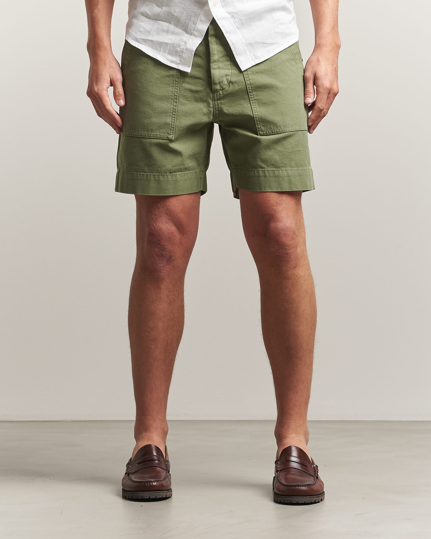 Uomini | Pantaloncini | Filson | Field Cargo Shorts Washed Fatigue Green