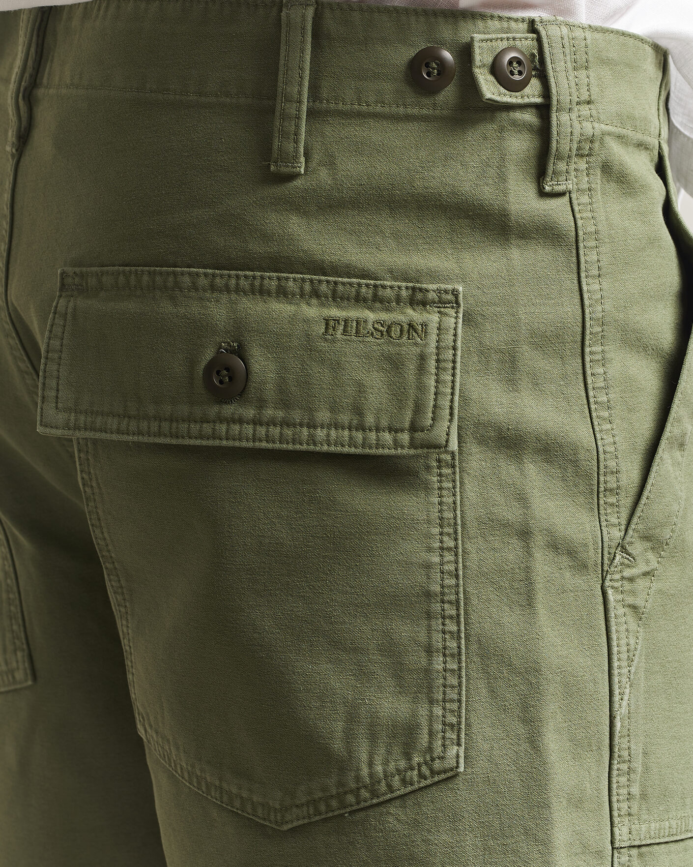 Uomini | Pantaloncini | Filson | Field Cargo Shorts Washed Fatigue Green