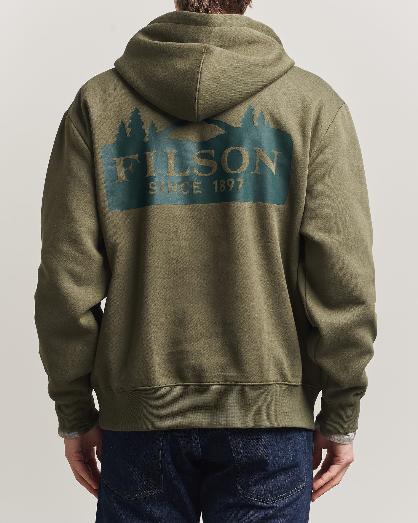Uomini | Maglieria | Filson | Scenic Graphic Hoodie Surplus Green