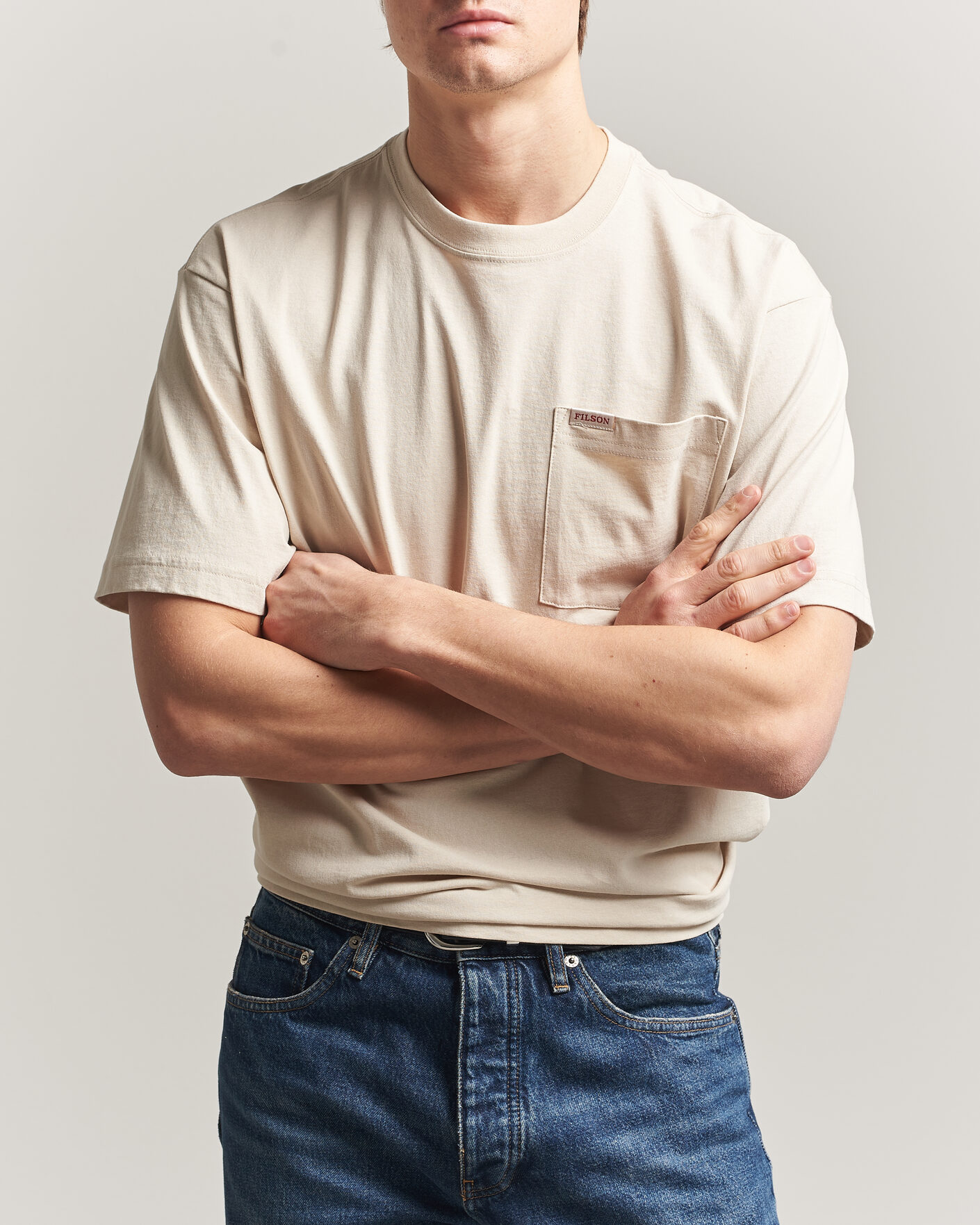 Uomini | T-shirt | Filson | Pocket T-Shirt Natural