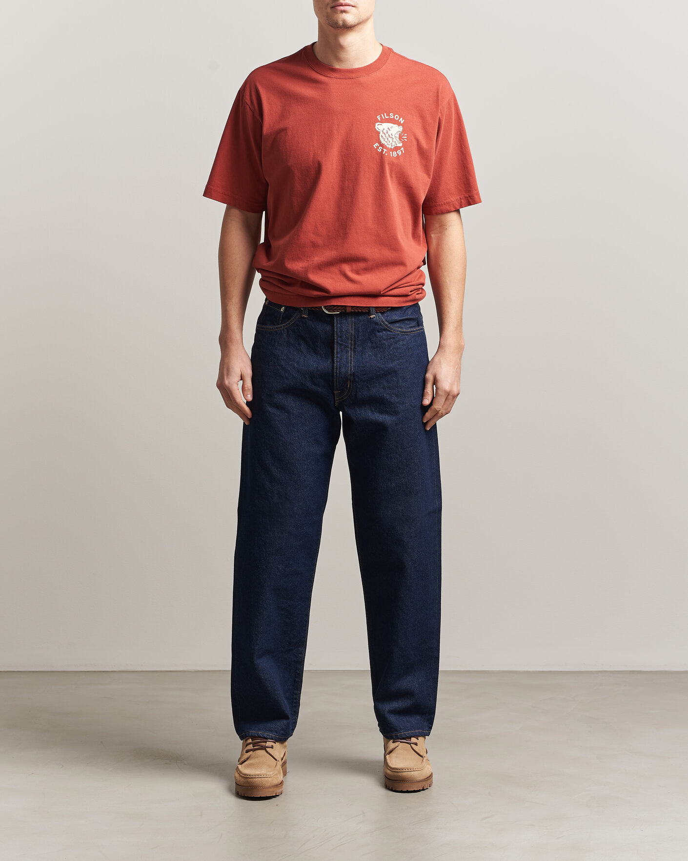 Uomini | T-shirt | Filson | Bear Graphic T-Shirt Chili Oil