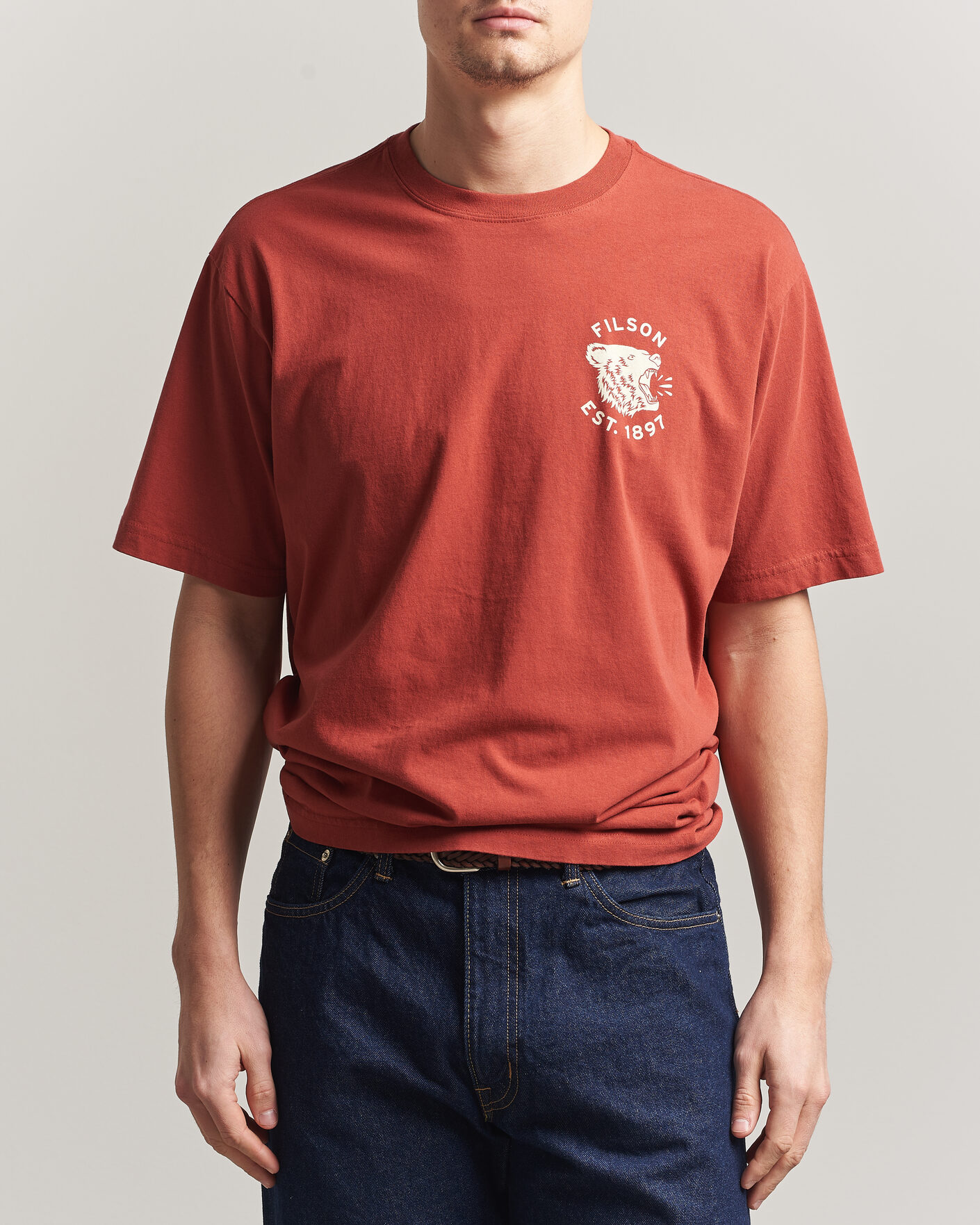 Uomini | T-shirt | Filson | Bear Graphic T-Shirt Chili Oil
