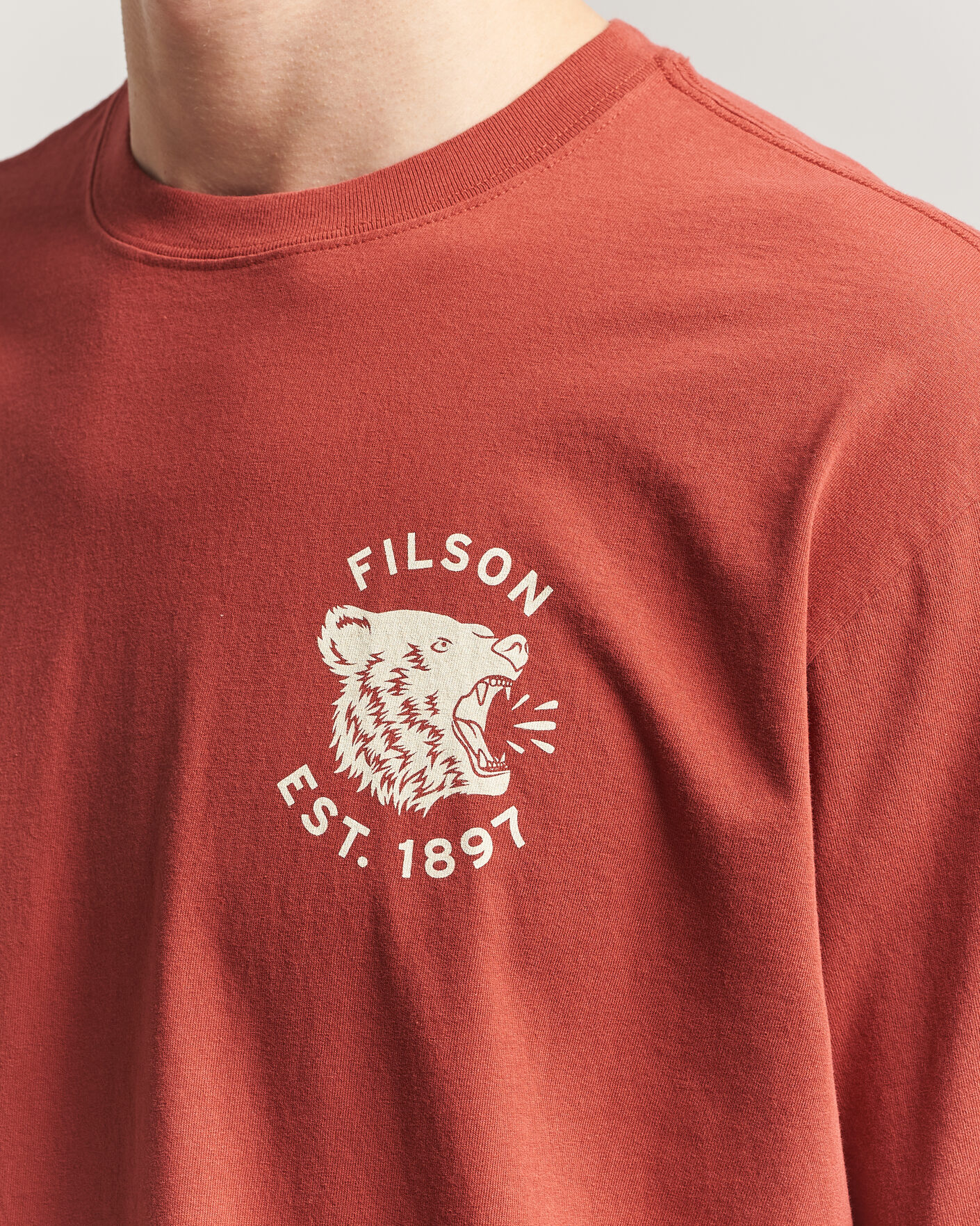 Uomini | T-shirt | Filson | Bear Graphic T-Shirt Chili Oil