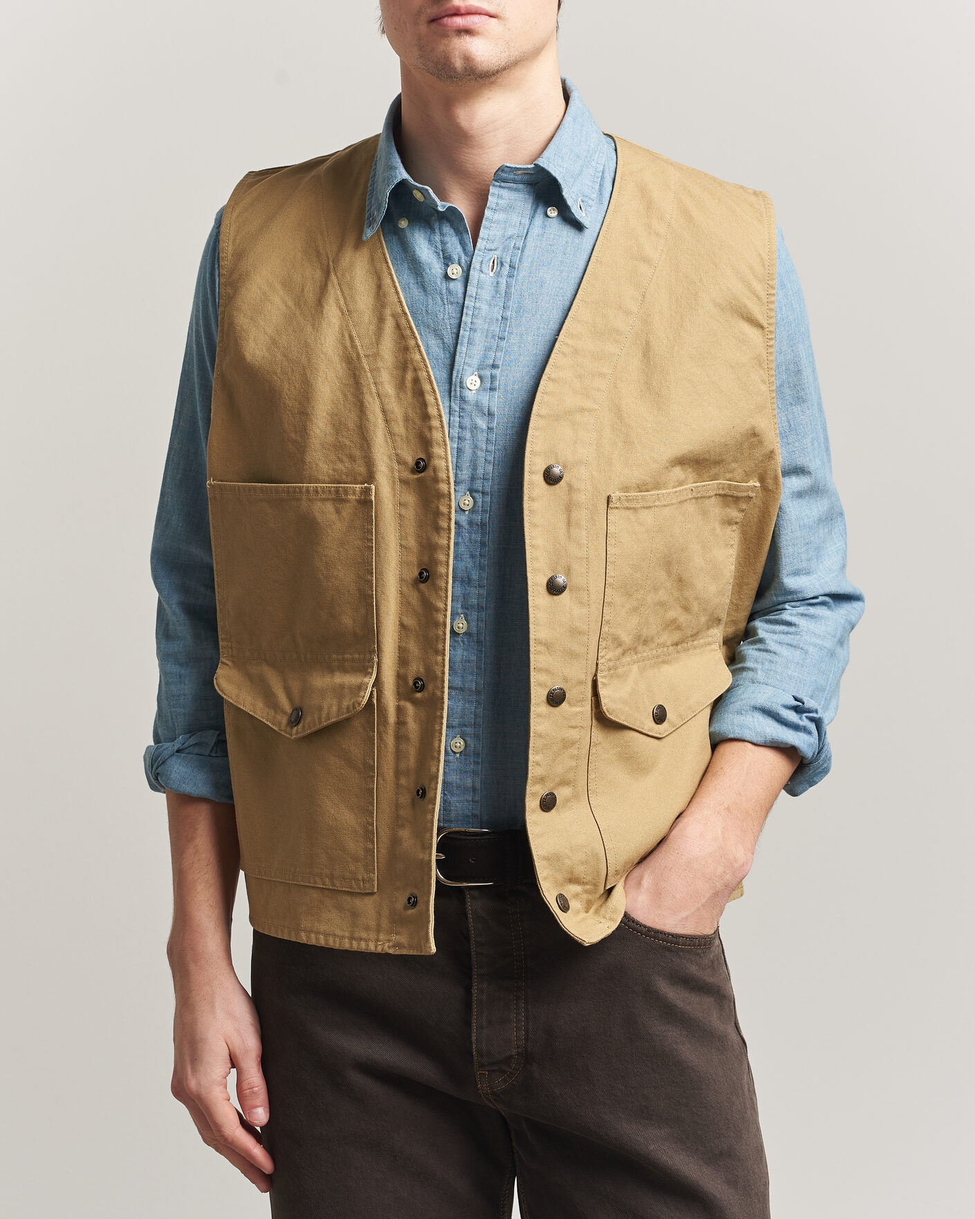 Uomini | Gilet | Filson | Dry Tin Vest Tan