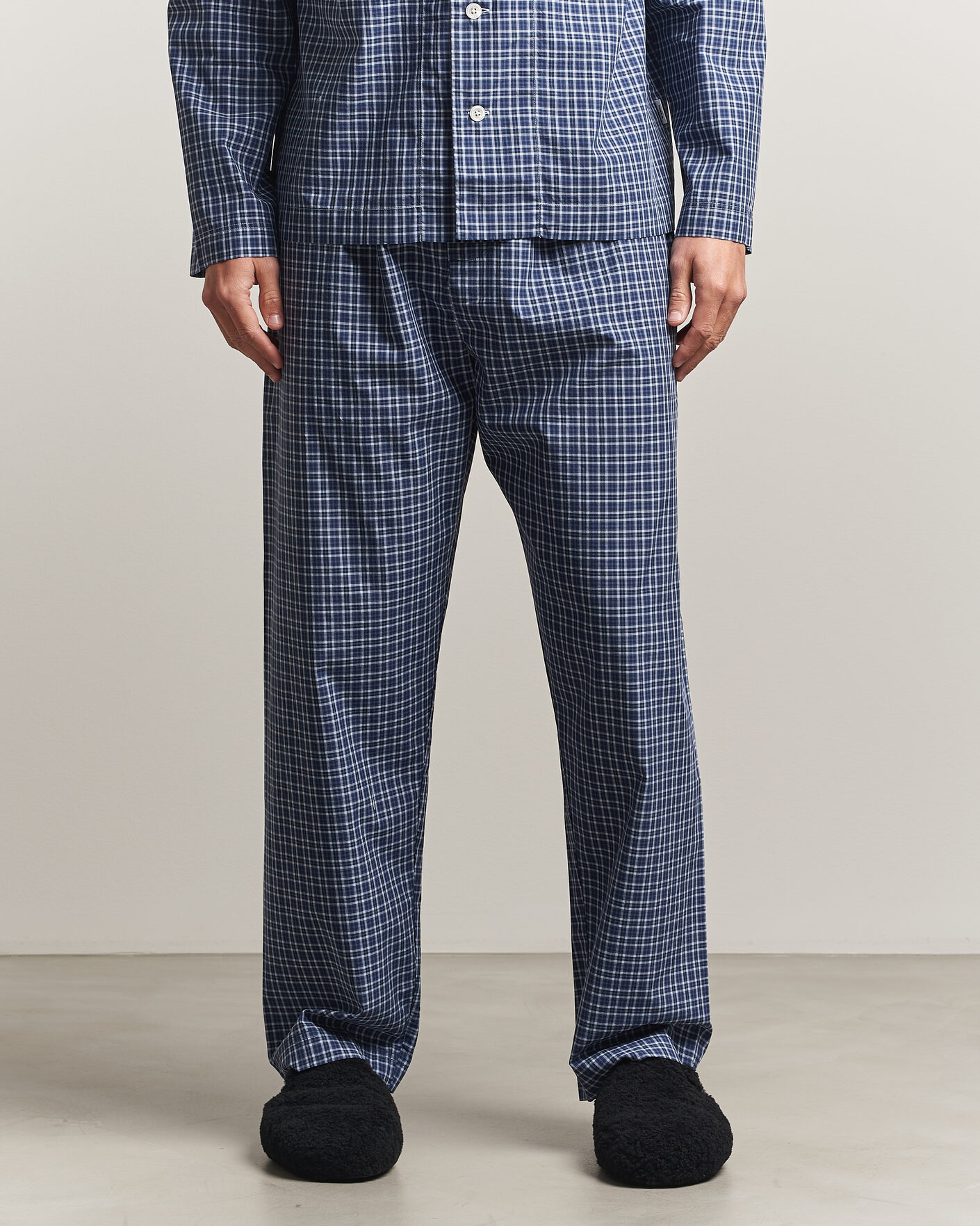 Uomini | Accappatoi & Pigiami | Tekla | Fine Twill Pyjama Shirt Lanegan Checks