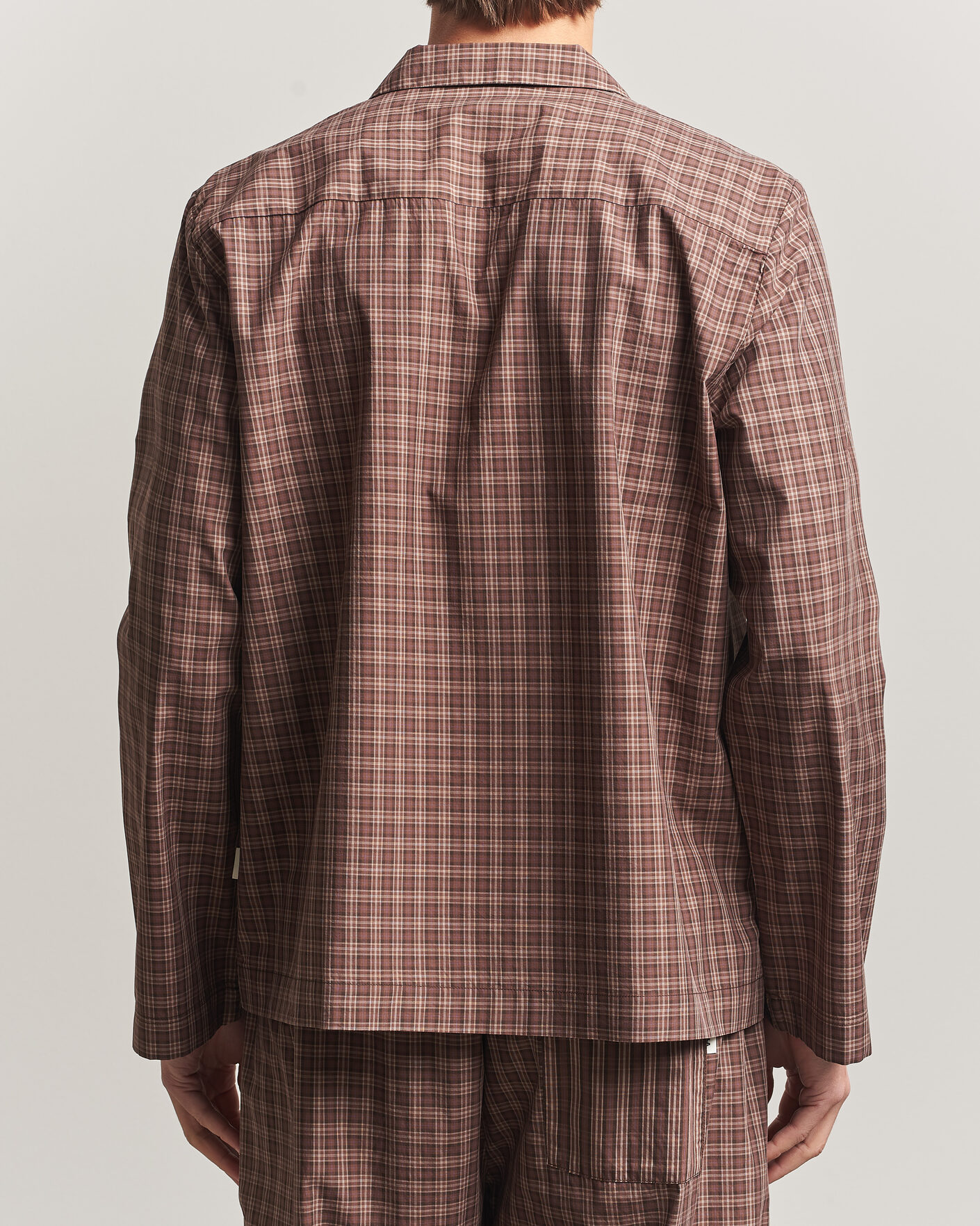 Uomini | Accappatoi & Pigiami | Tekla | Fine Twill Pyjama Shirt Serra Checks