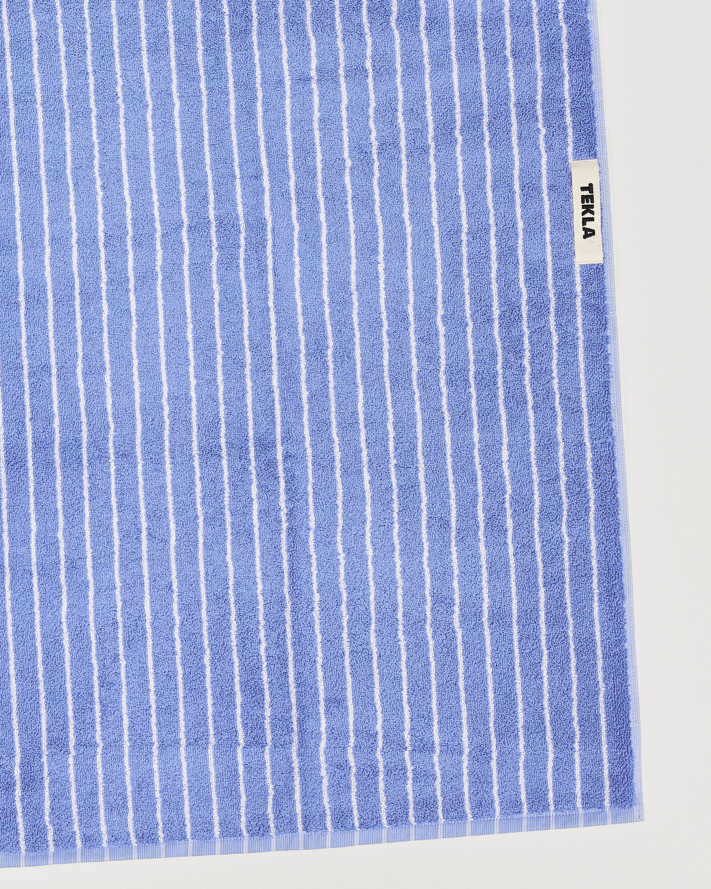 Uomini | Tessuti | Tekla | Organic Terry Hand Towel Clear Blue Stripes